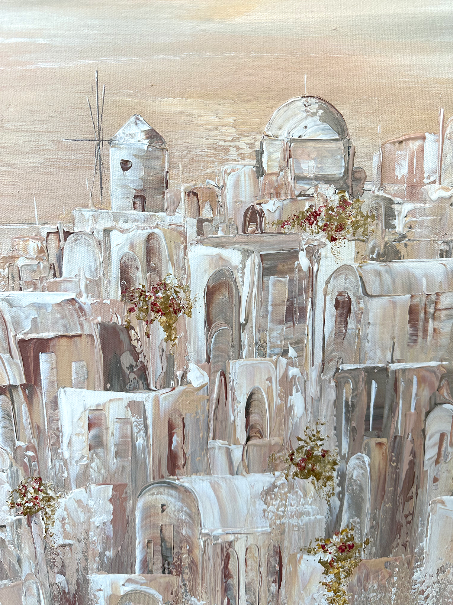 Santorini Sunset Dreams Closeup