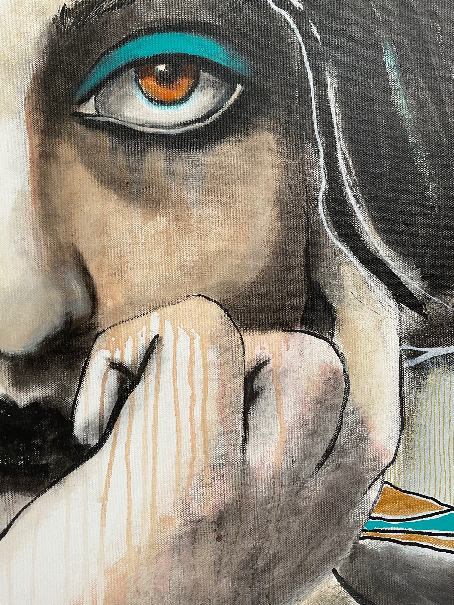 Let Me Think About It. Face Close Up By Elise Judd