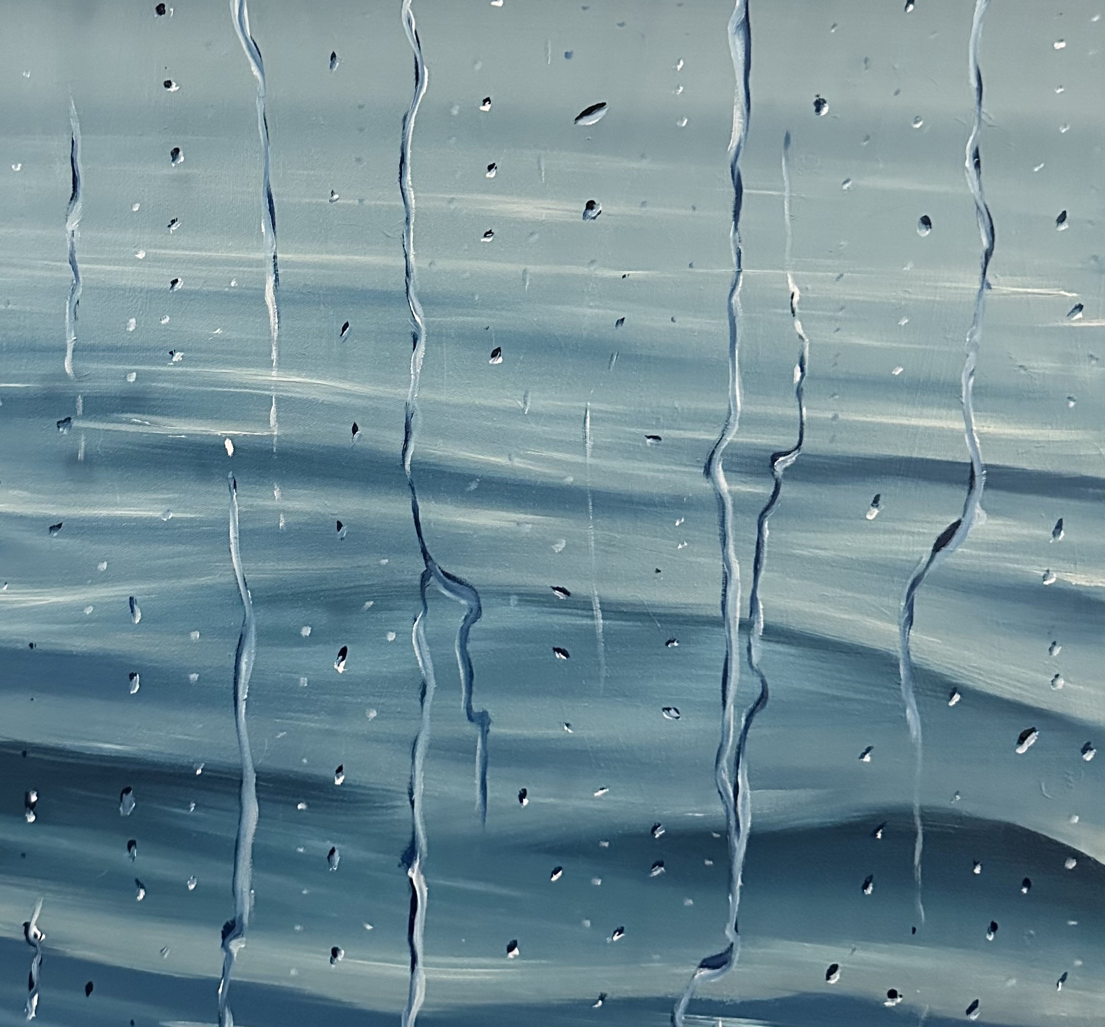 Close Up The Beach In The Rain Alanah Jarvis Ocean Art