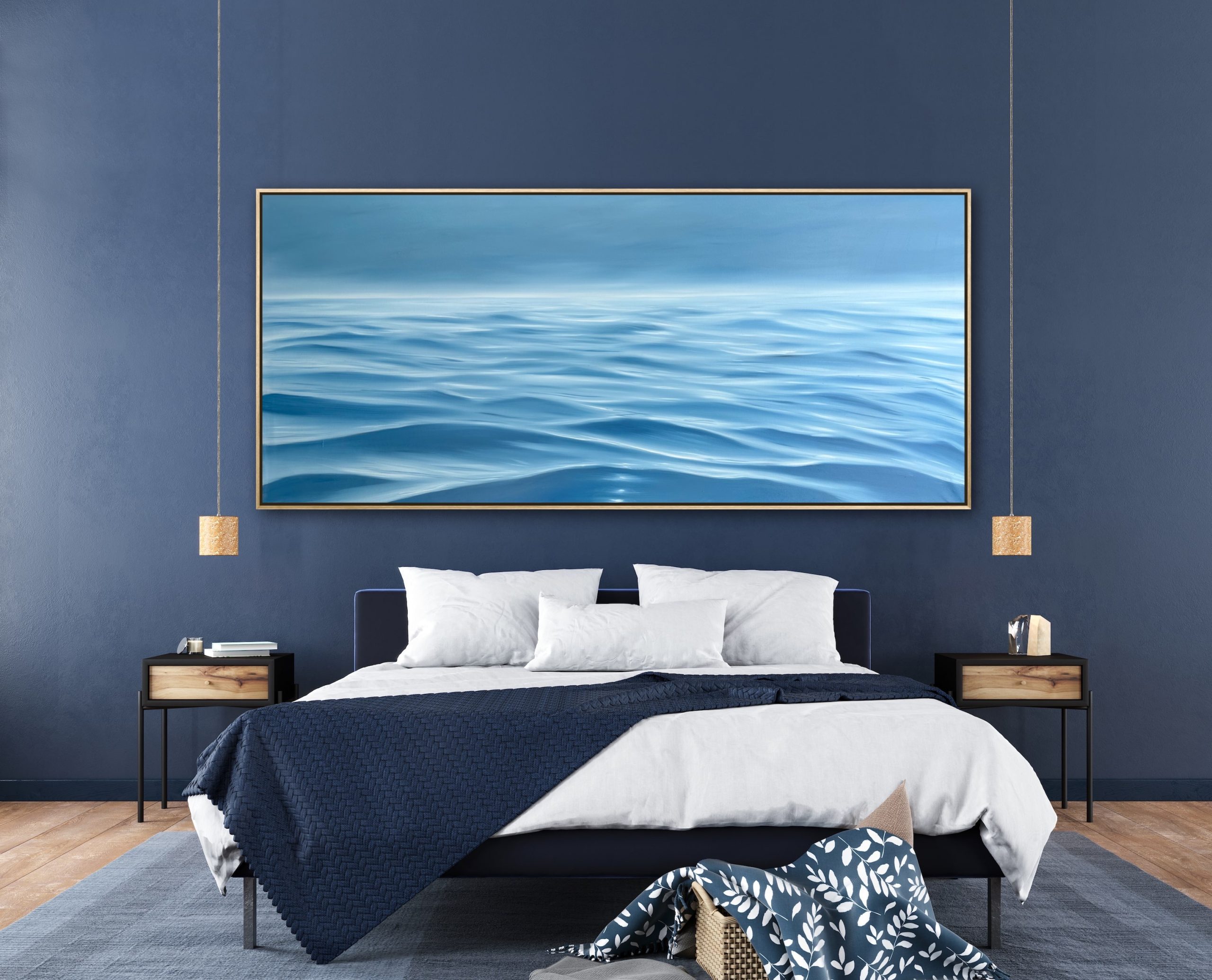 Alanah Jarvis Ocean Art Dark Blue Bedroom Art