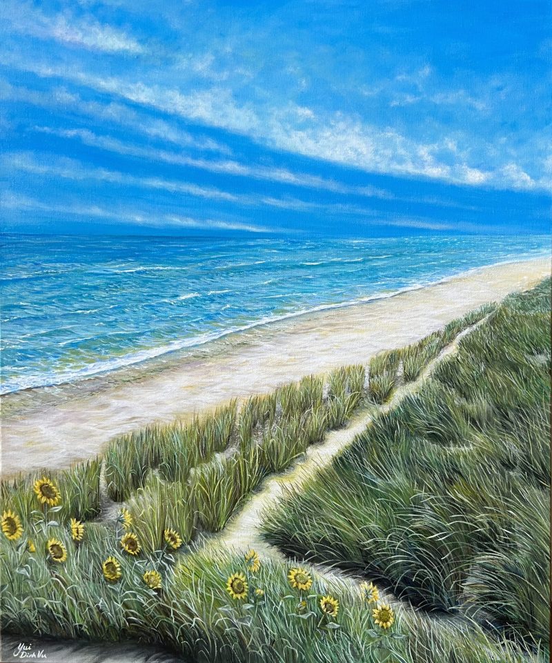 Sunflowers by the sea