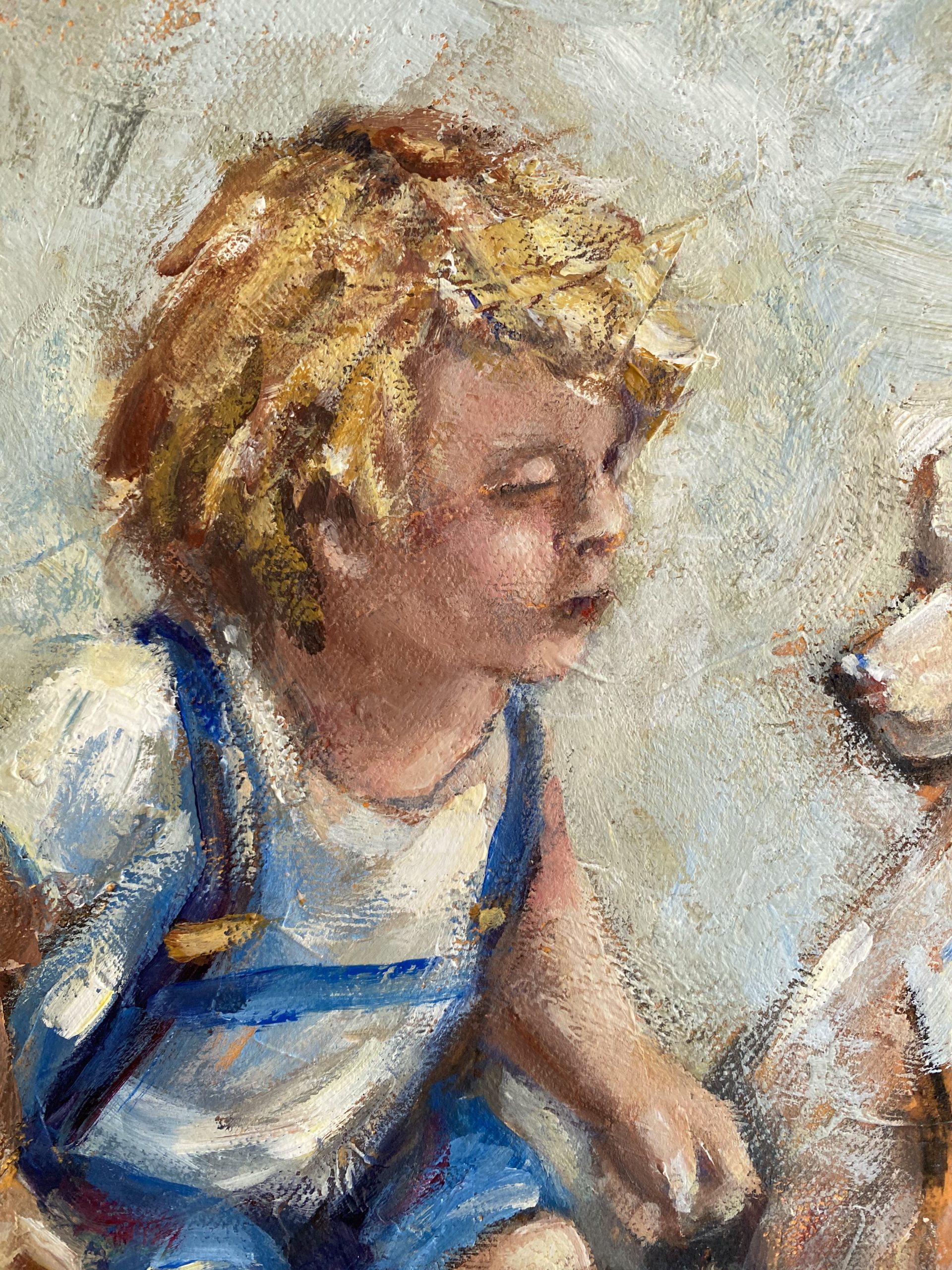 Little Boy With His Dog (1)