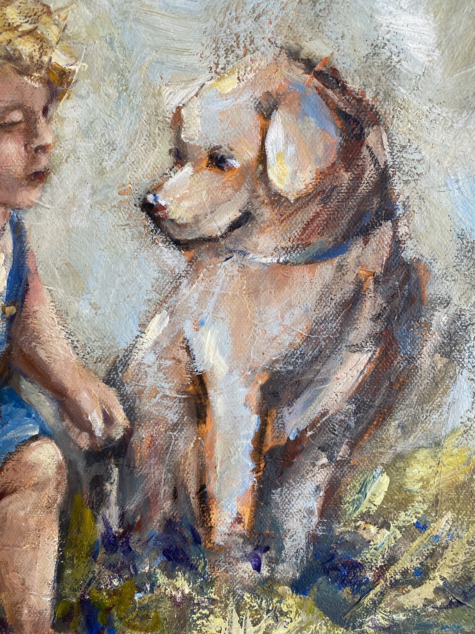 Little Boy With His Dog (2)