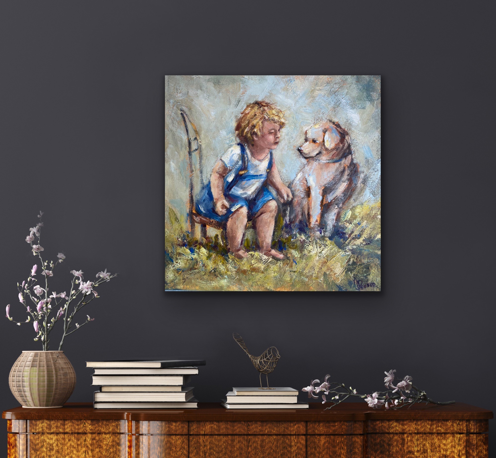 Little Boy And His Dog Insitu 2