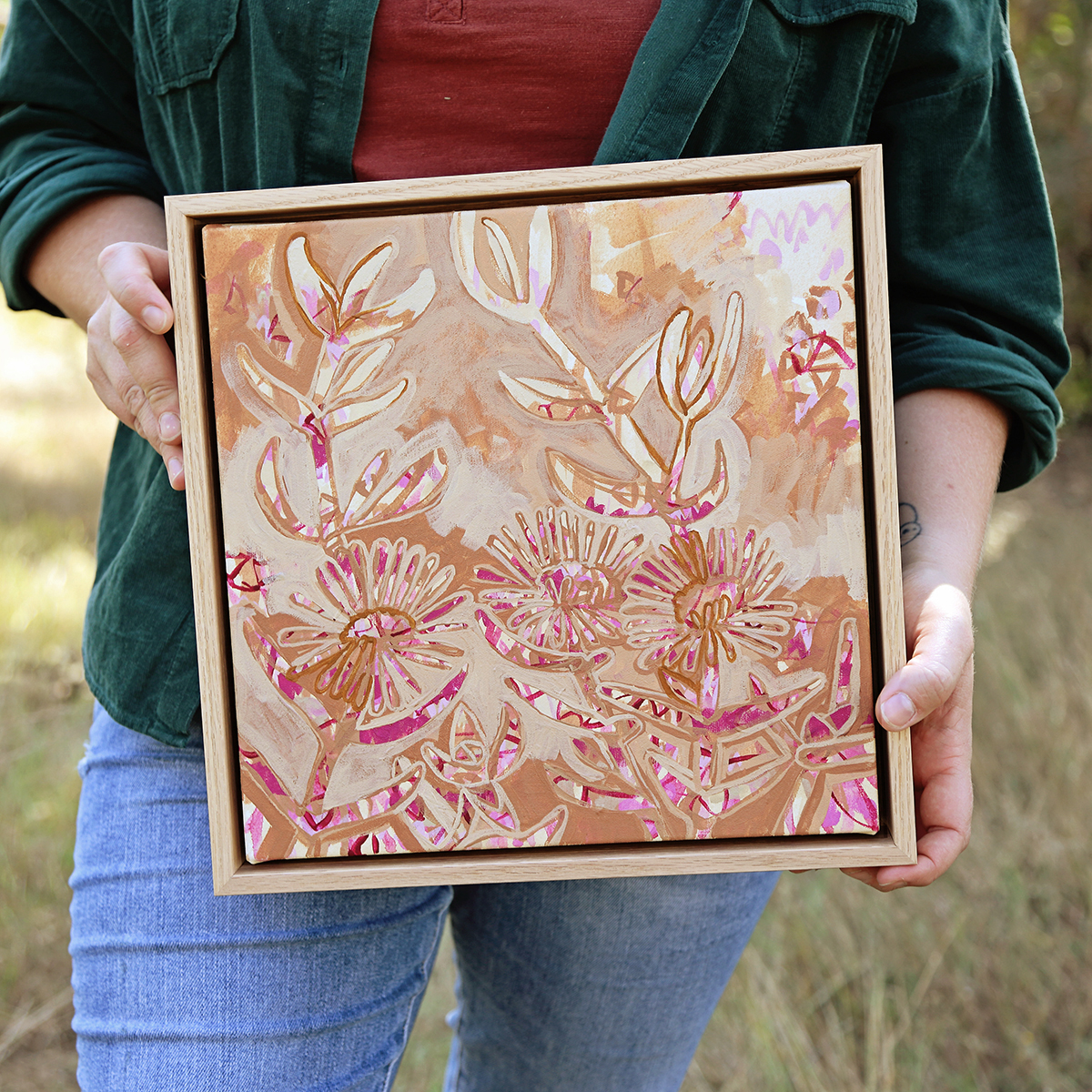 Lr 17 Pigface Moment I Smith & Brooks Art Abstract Landscape Floral Art Coastal Style Beach Interiors Ready To Hang Australian Art