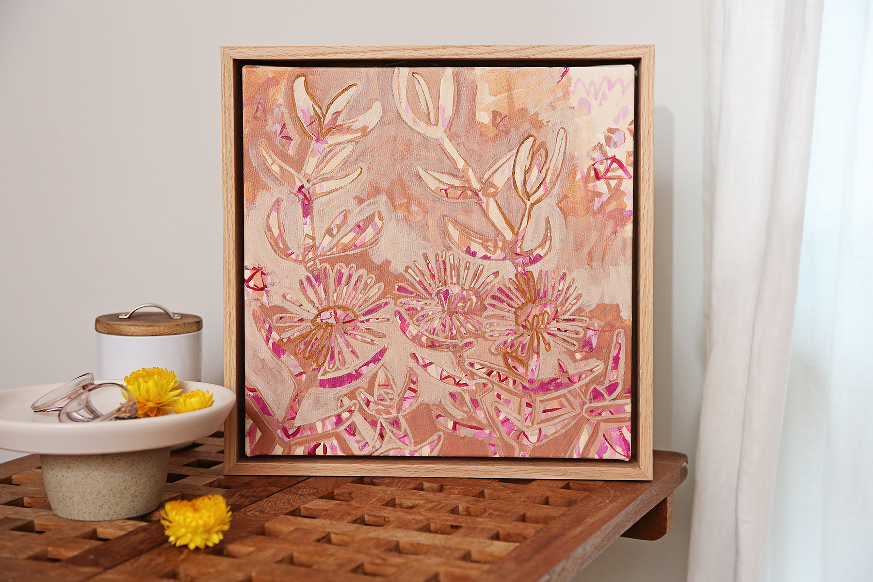 Lr 26 Pigface Moment I Smith & Brooks Art Abstract Landscape Floral Art Coastal Style Beach Interiors Ready To Hang Australian Art