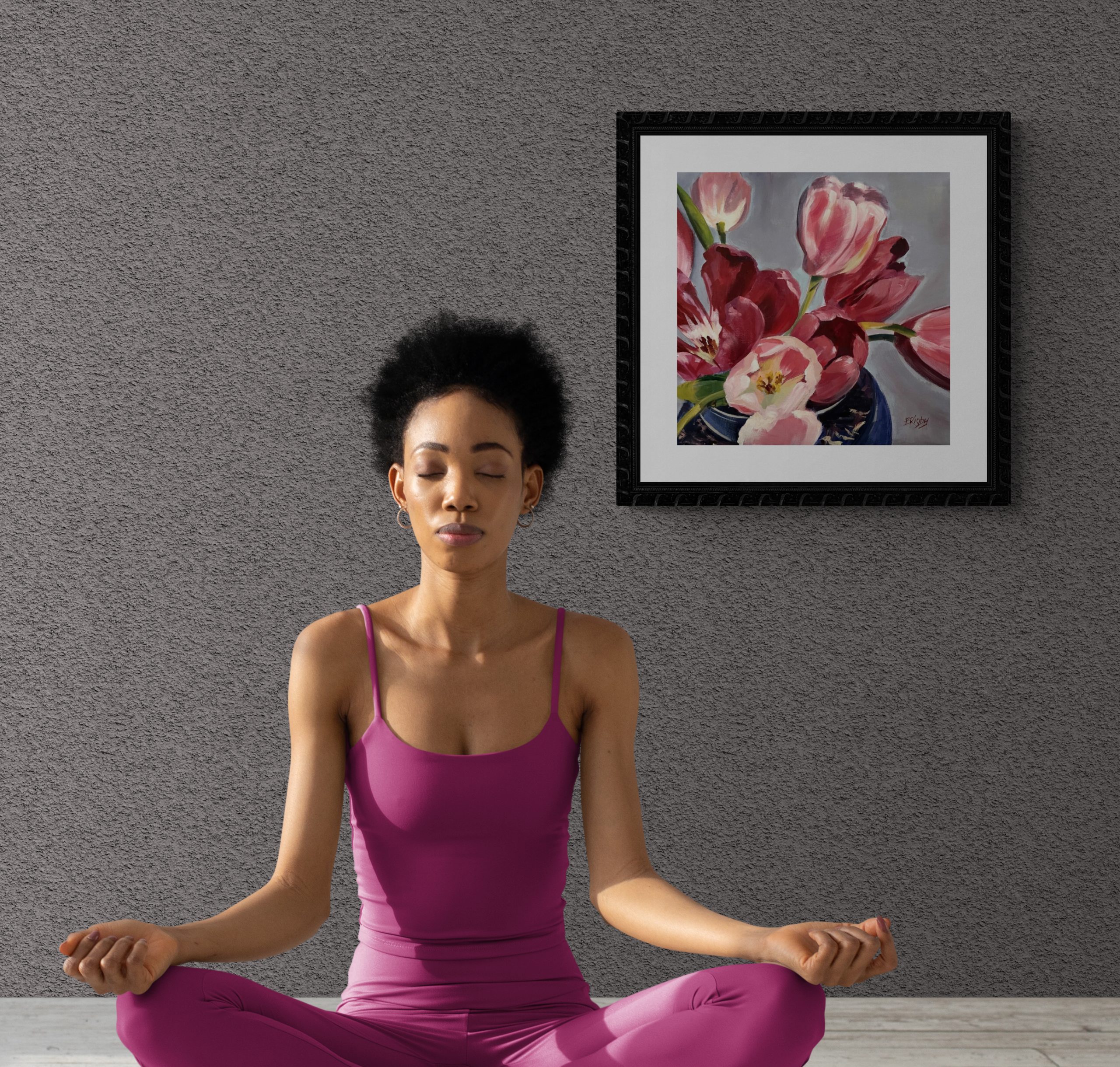 Young Woman Meditating In Lotus Position