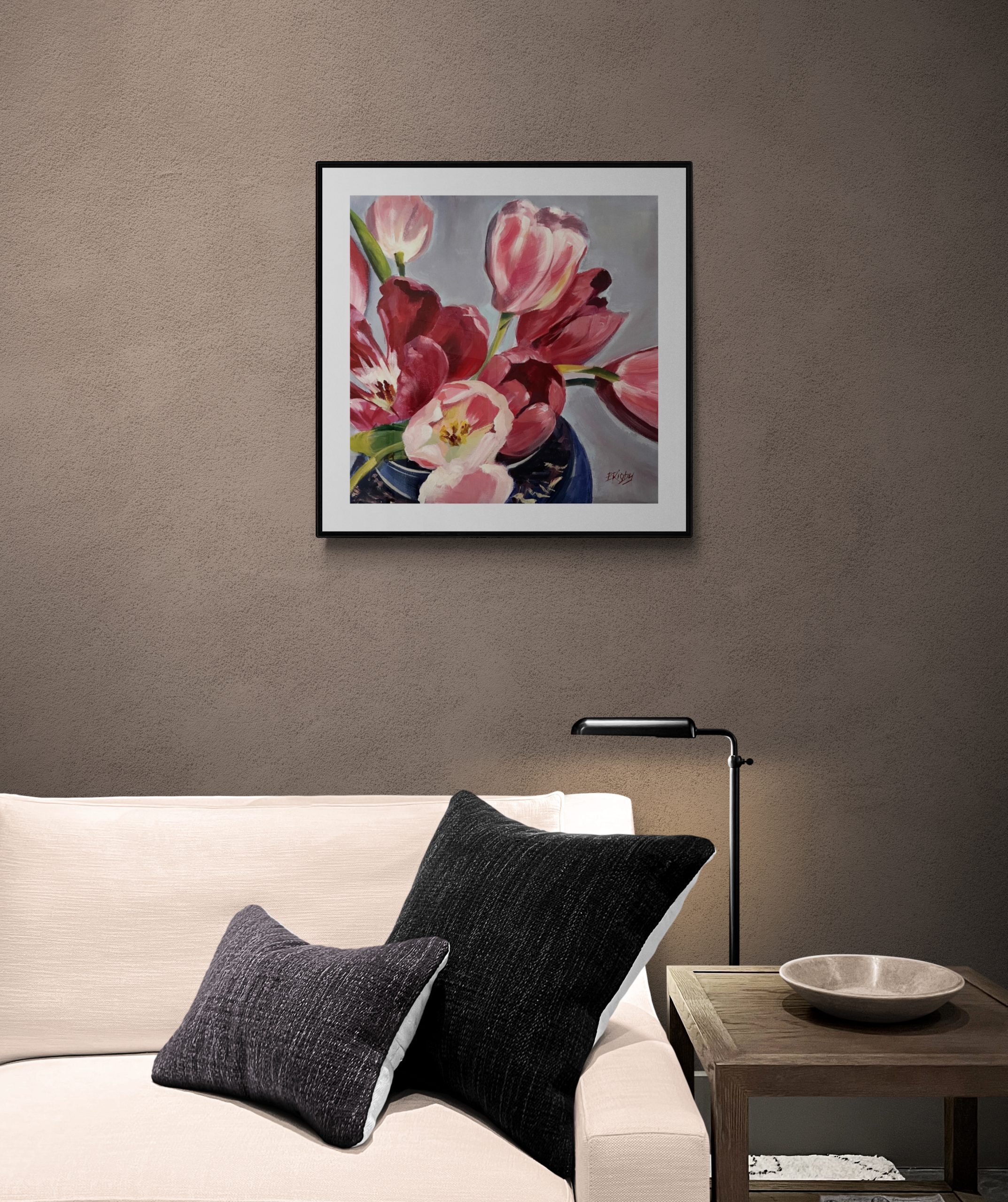 Shaded Living Room With Sofa (2)