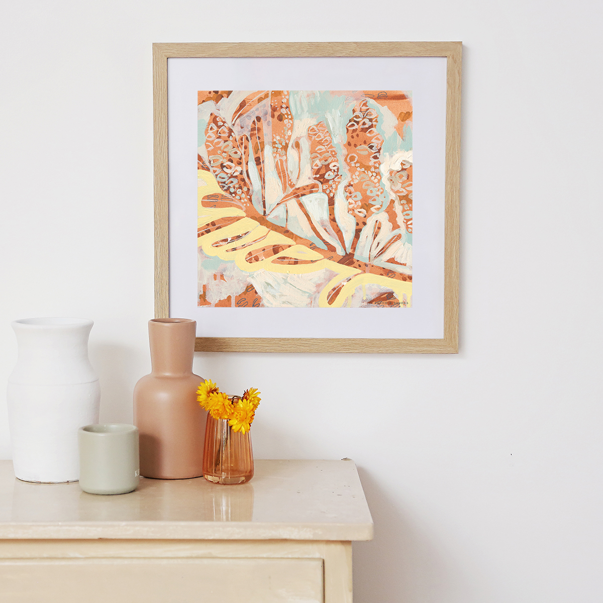 Lr 03 Coastal Banksia Muse I Smith & Brooks Art Abstract Landscape Floral Art Coastal Style Beach Interiors Ready To Hang Australian Art