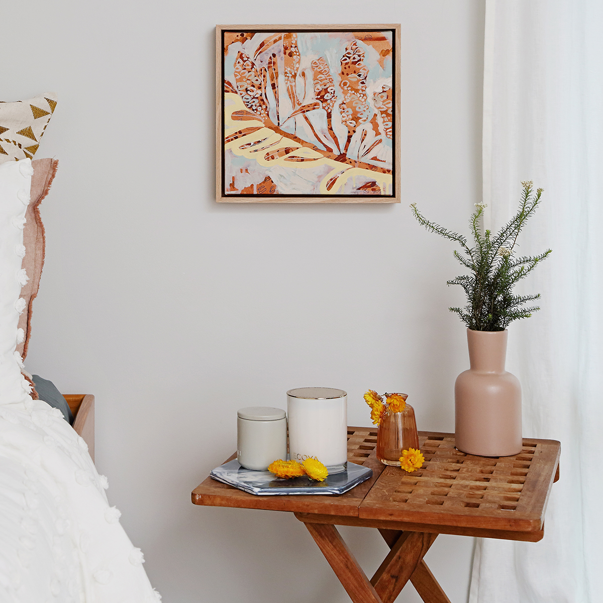 Lr 46 Coastal Banksia Muse I Smith & Brooks Art Abstract Landscape Floral Art Coastal Style Beach Interiors Ready To Hang Australian Art