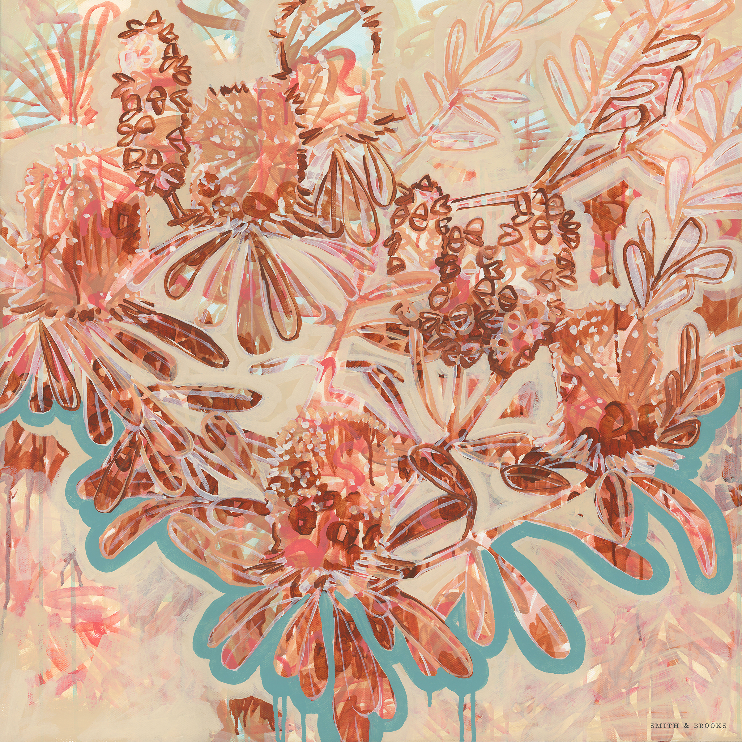 Lr 00 Coastal Banksia Form I Smith & Brooks Art Abstract Landscape Floral Art Coastal Style Beach Interiors Ready To Hang Australian Art