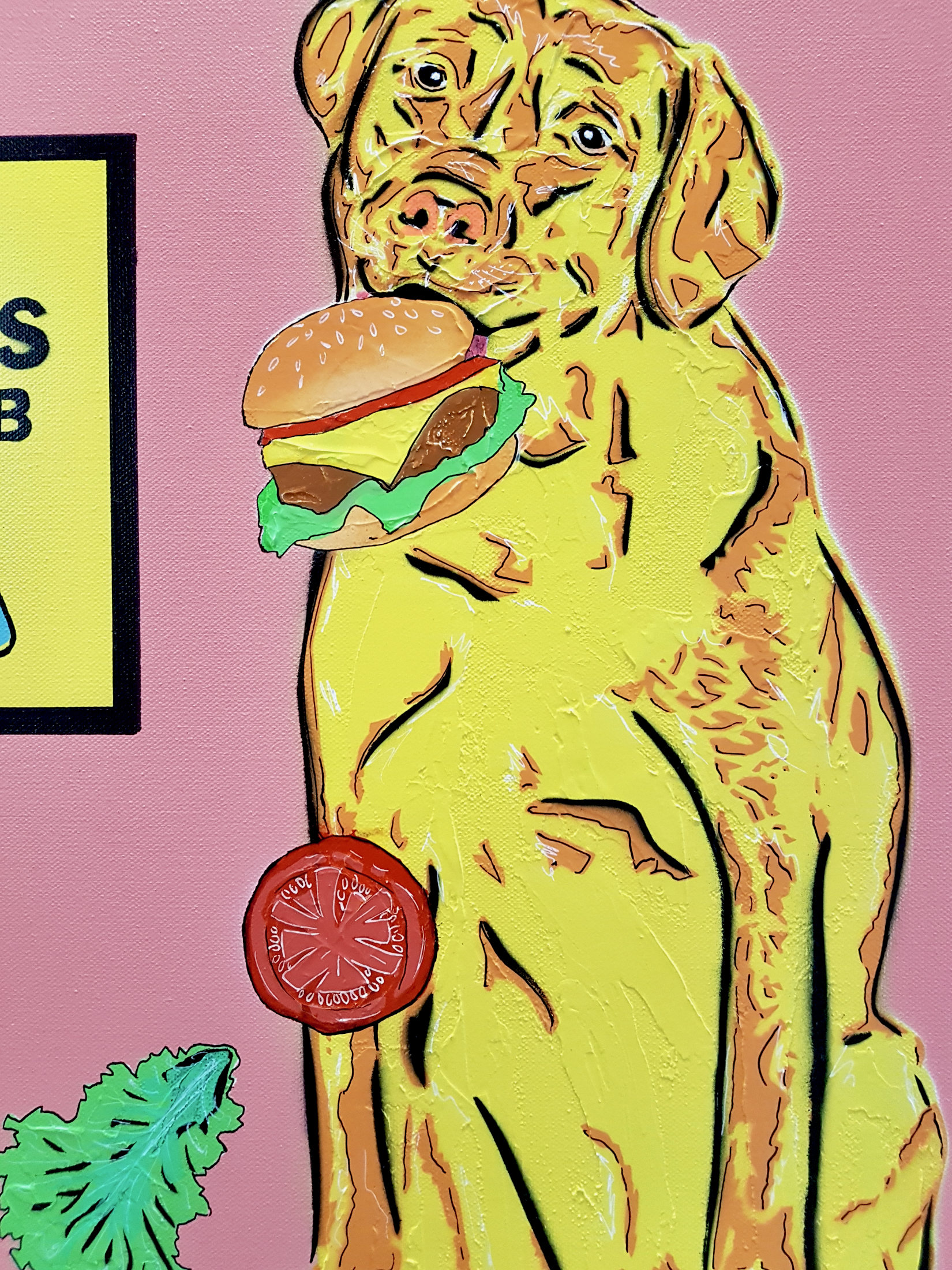 Cheeky Dog Tails Lab Test Popart Deborah Lang Art Urban Canvas 4