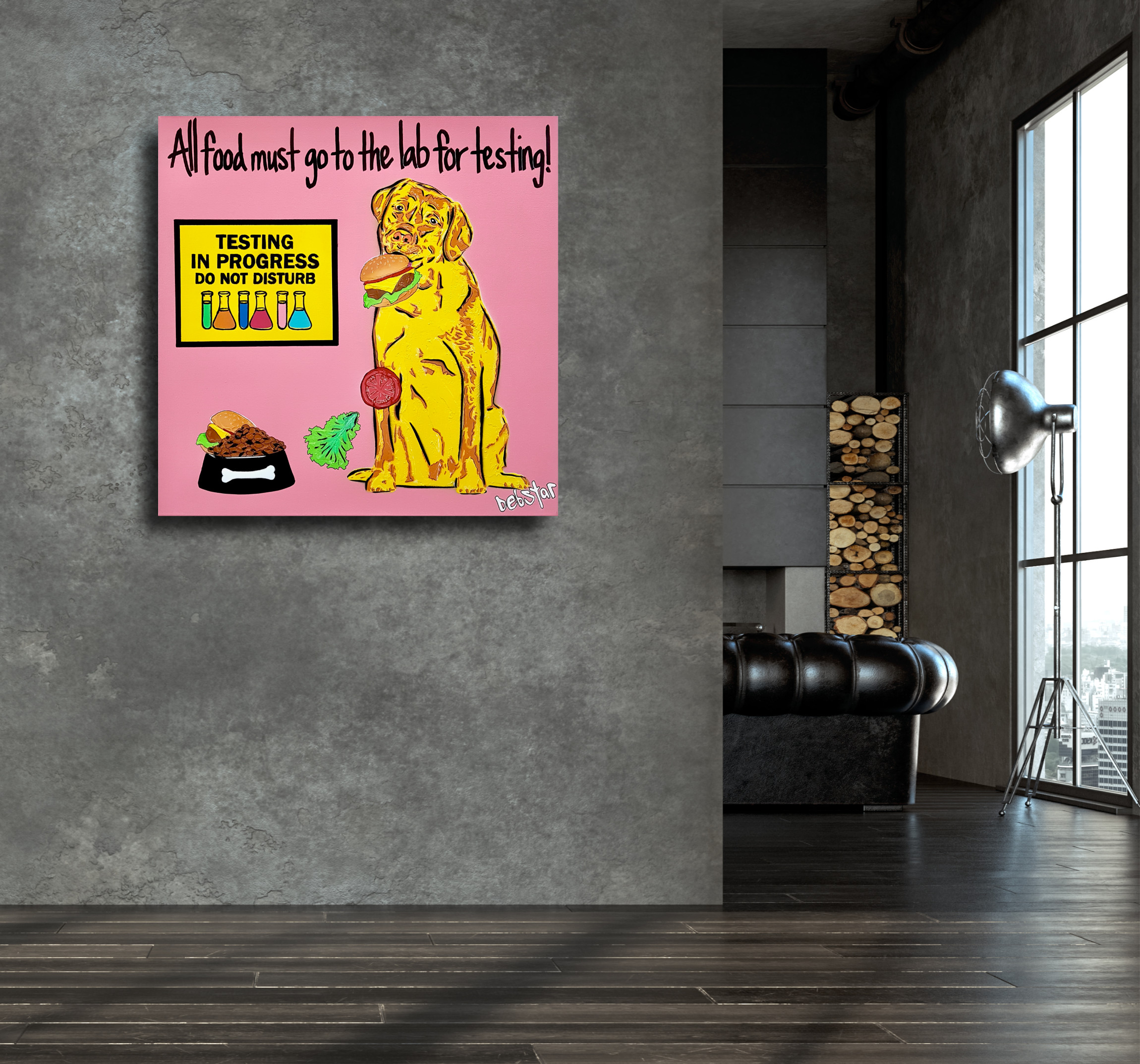 Living Room Interior In Loft, Industrial Style