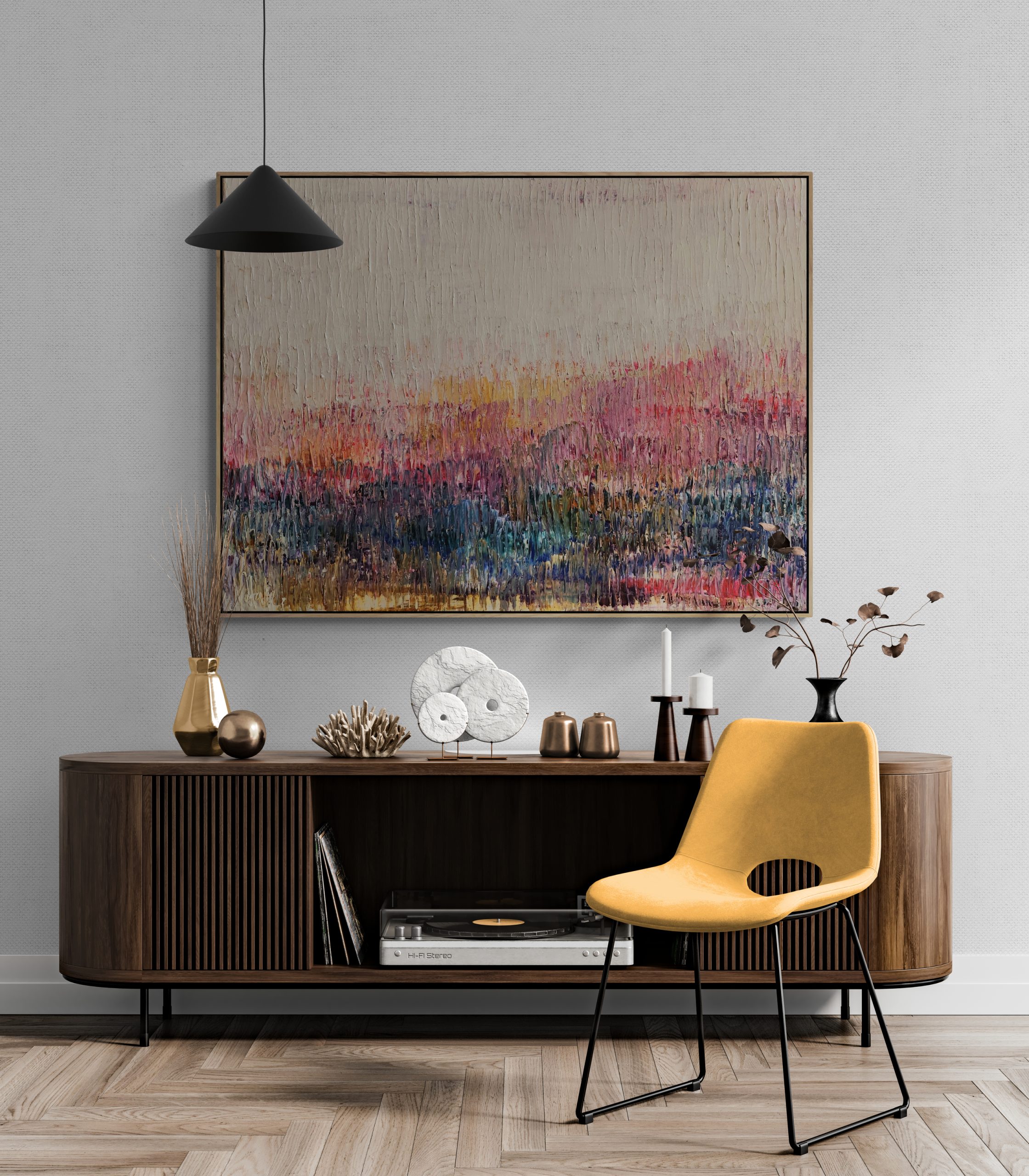 Lounge With Chair And Wooden Cabinet