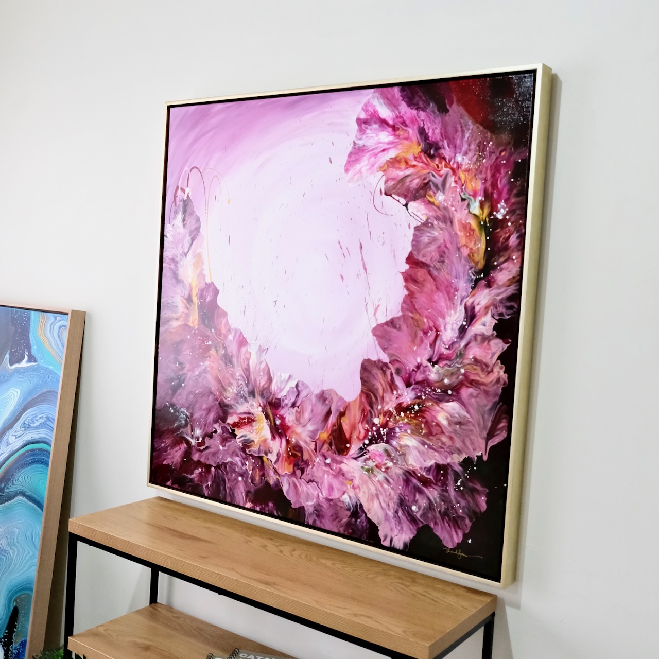 Moonlit Melody 100 X 100 Side Framed 1