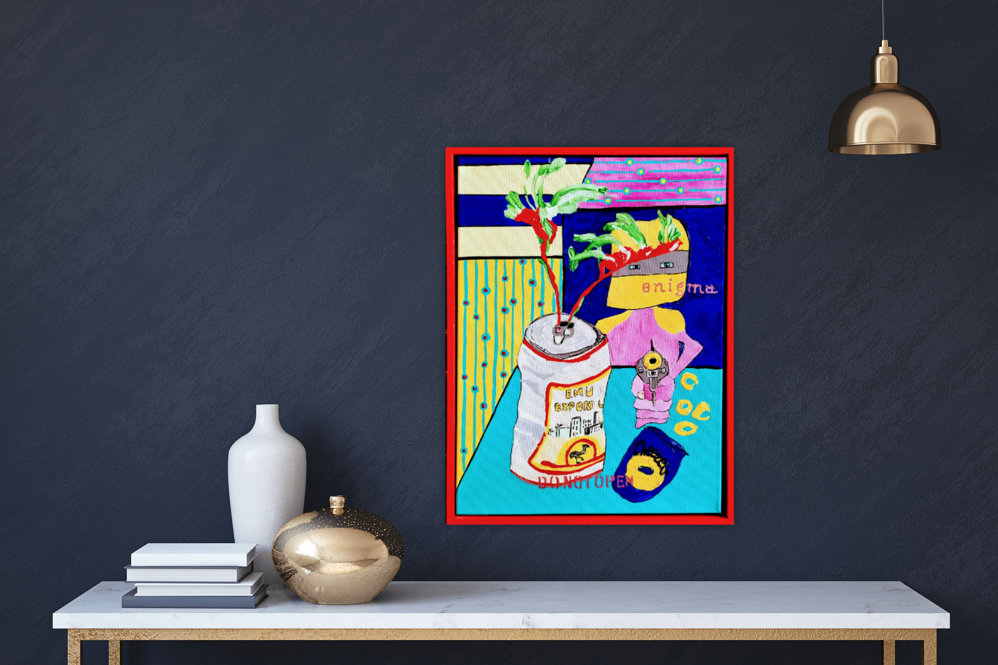 An Ocker Still Life Wall