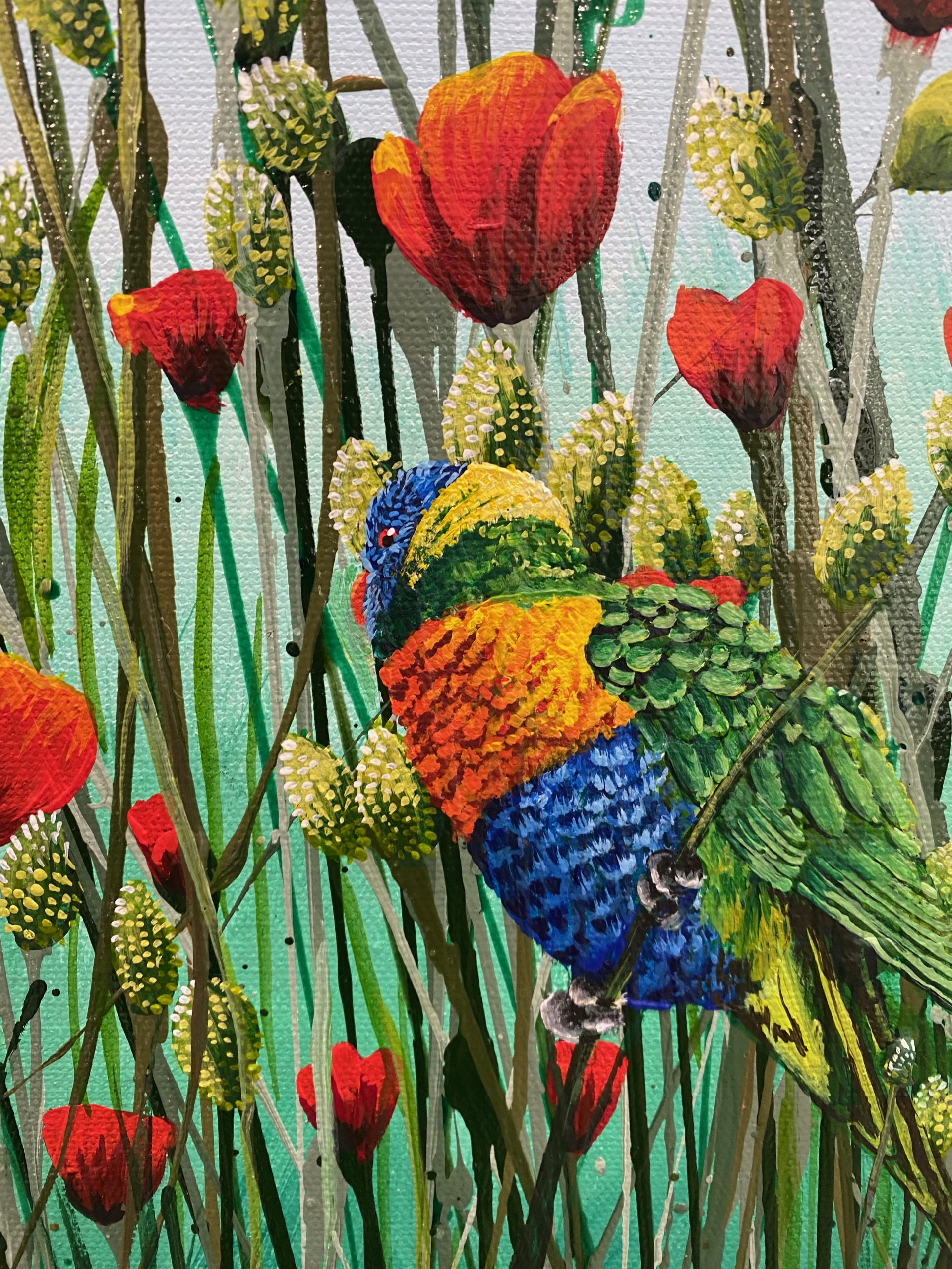 Lovely Lorikeets 2 Kim Neil Detail