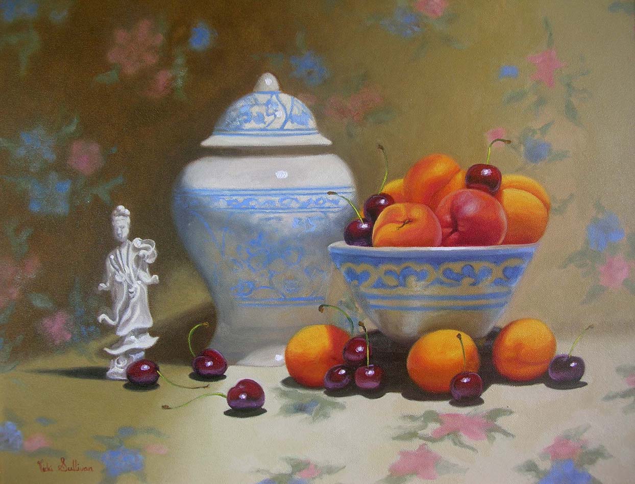 Apricots With Ginger Jar Sizeh 40cm X W 50cm