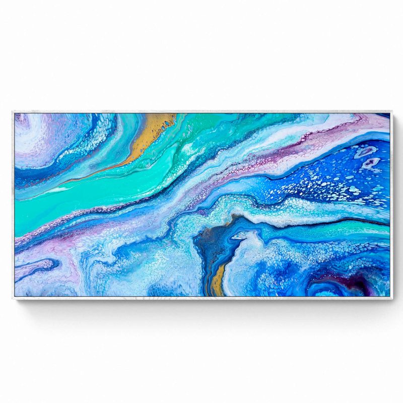 Tale of the Coral Sea (framed in raw oak)