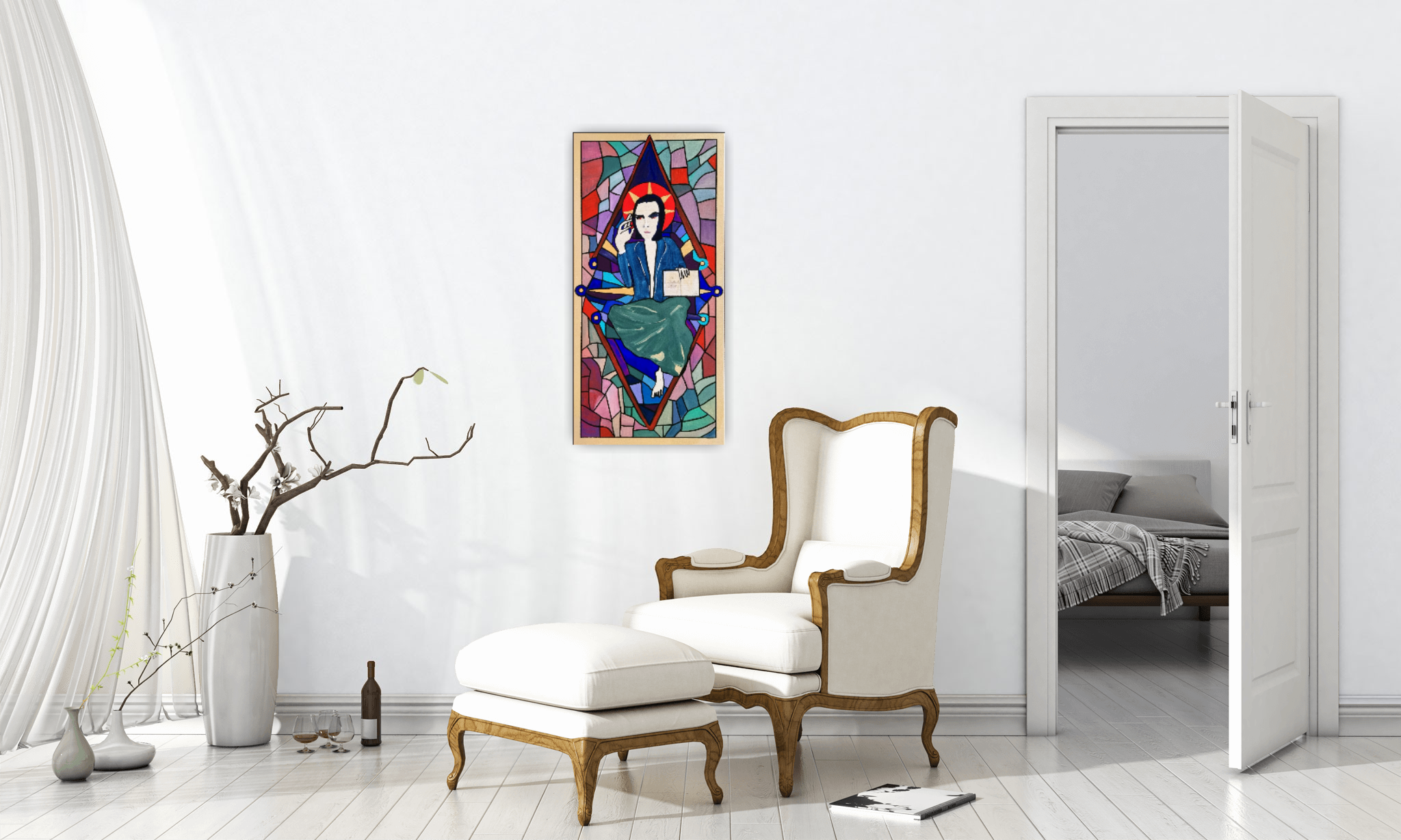 The Dude Abides White Wall