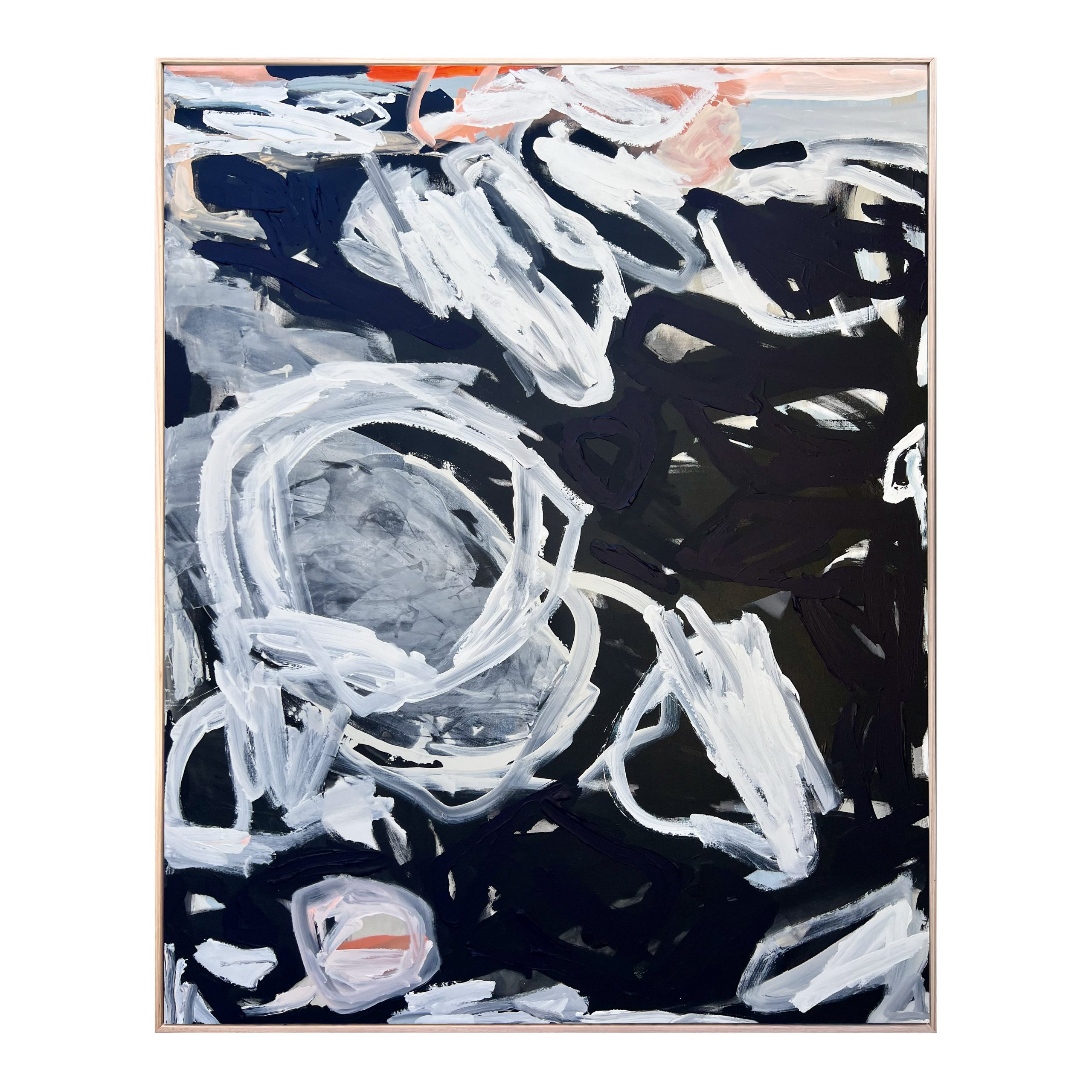 Before Daylight Rebecca Koerting Blue Modern Abstract Frame Copy