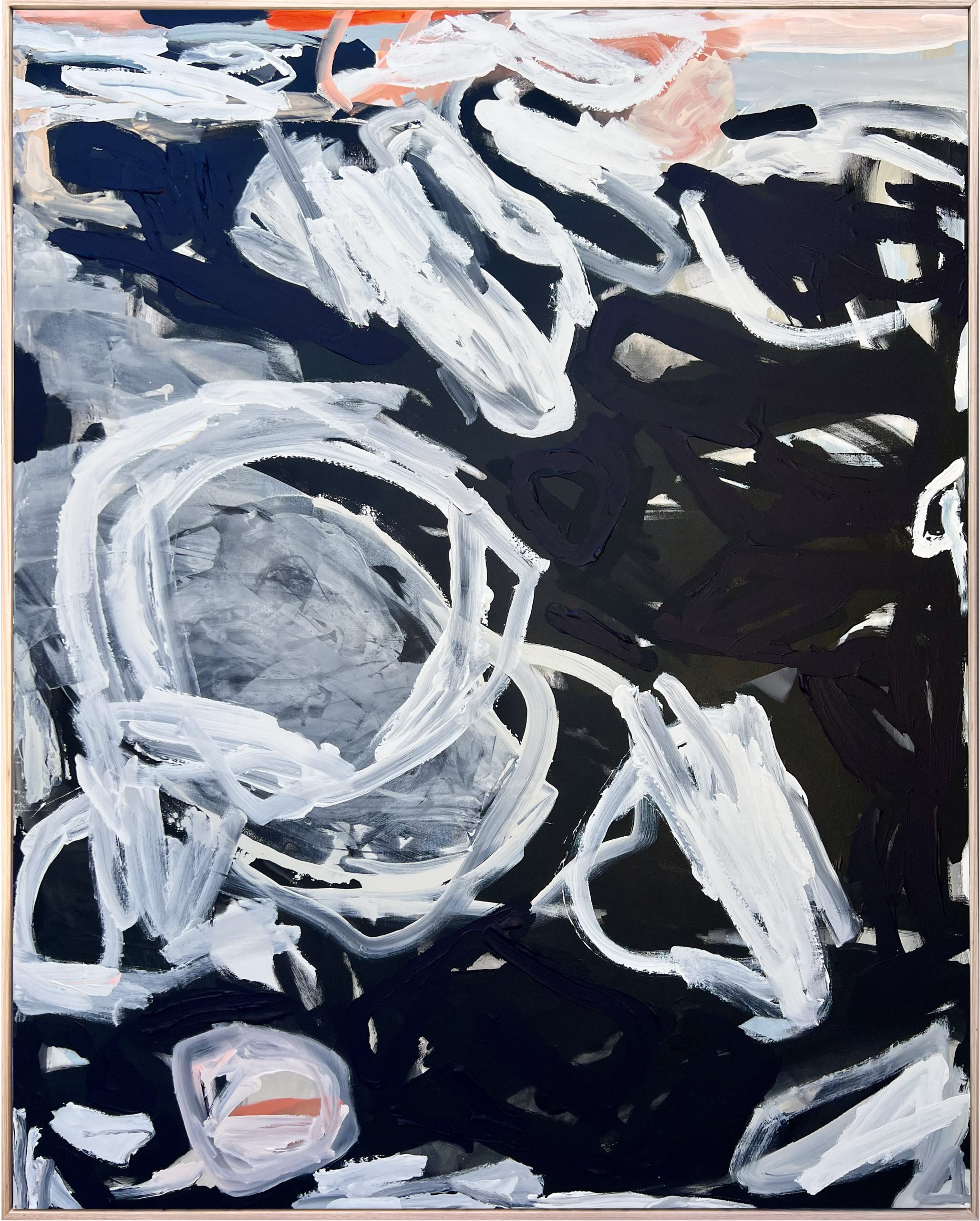 Before Daylight Rebecca Koerting Blue Modern Abstract Framear