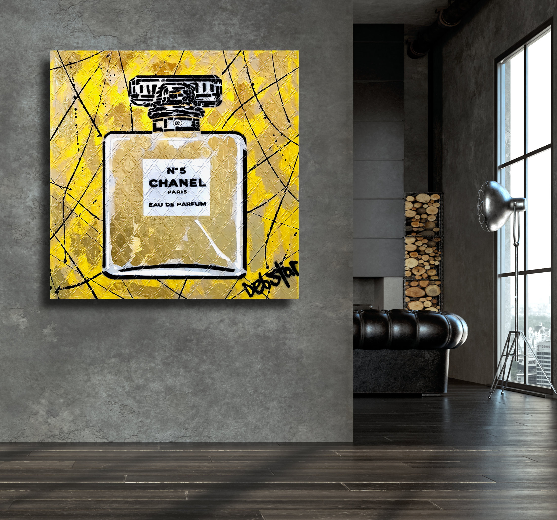 Living Room Interior In Loft, Industrial Style