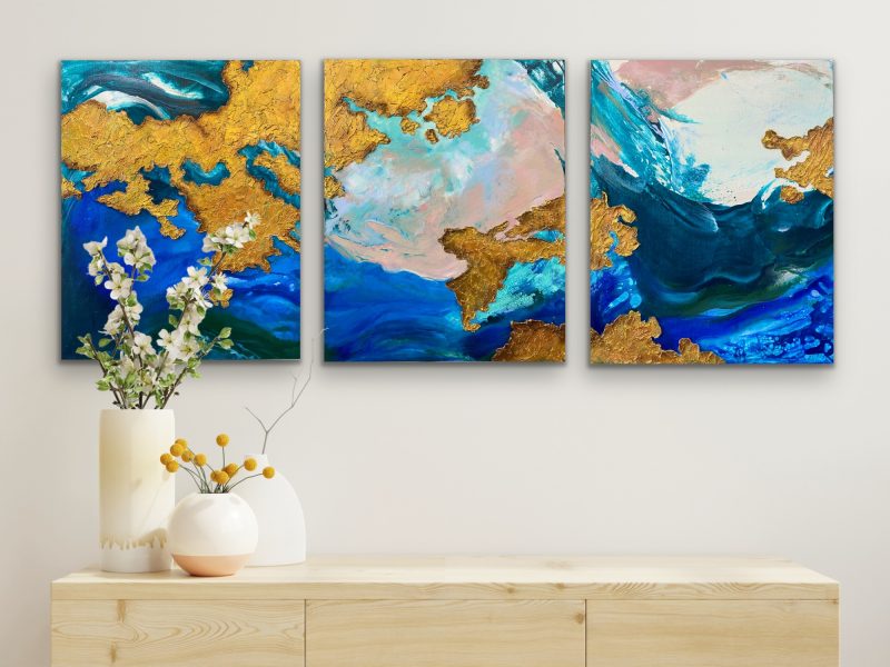 Rhythms of Land, Sea and Sky (Triptych)