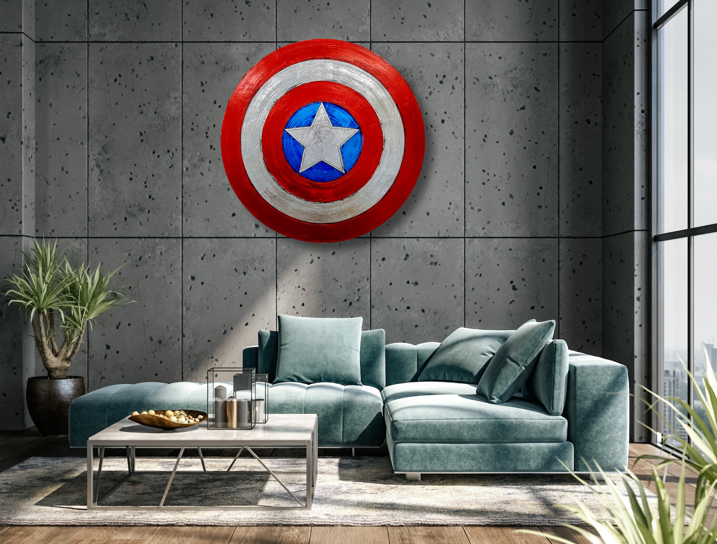 Slate Wall And Couch