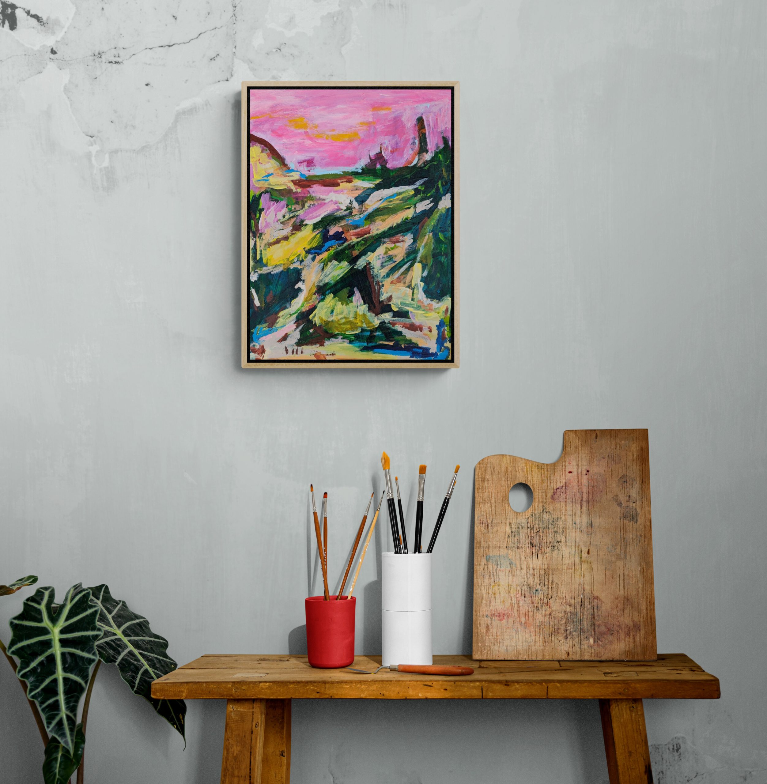 Artists Side Table With Brushes And Palette (5)