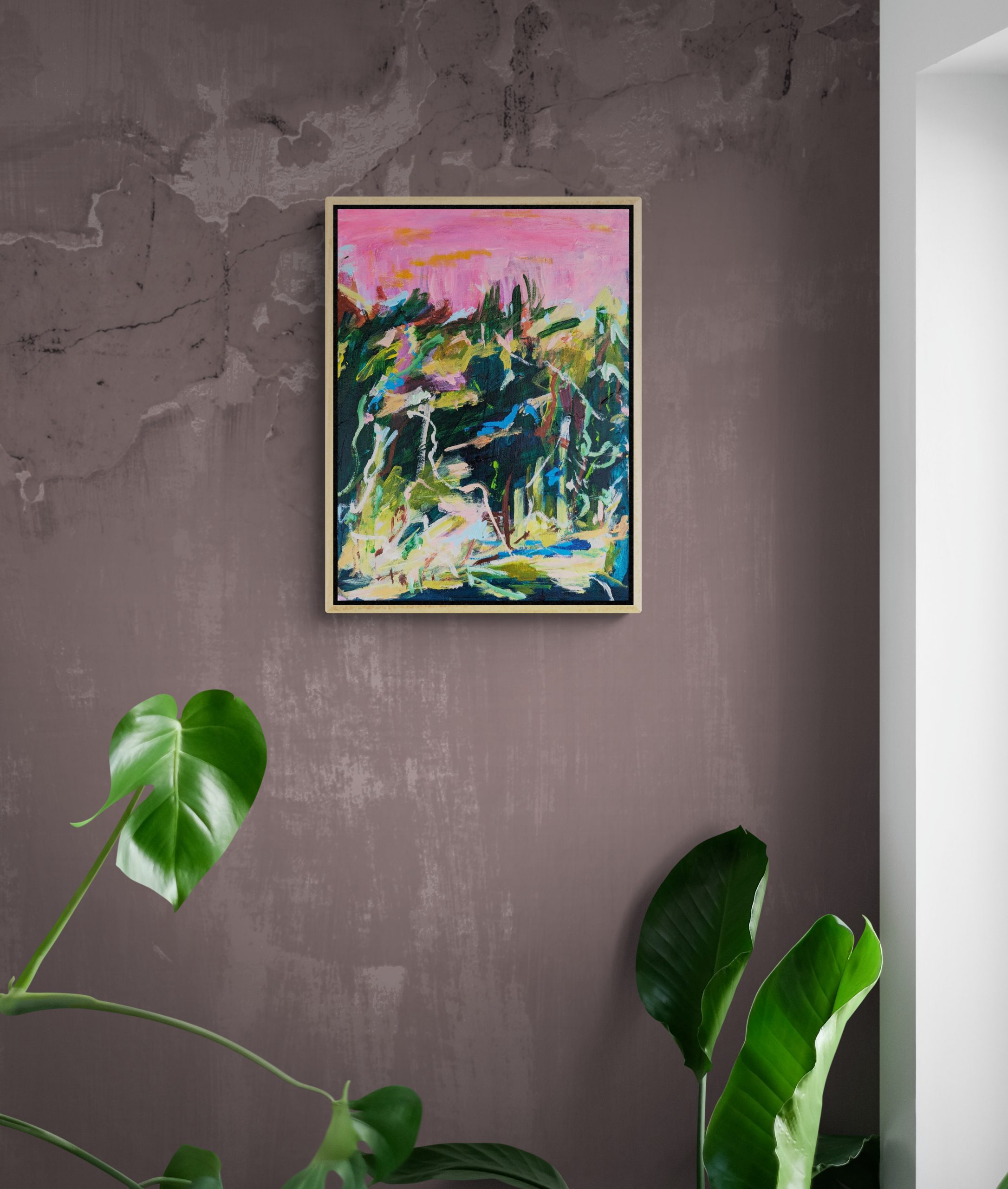 Sunlit Room With Tropical Plant