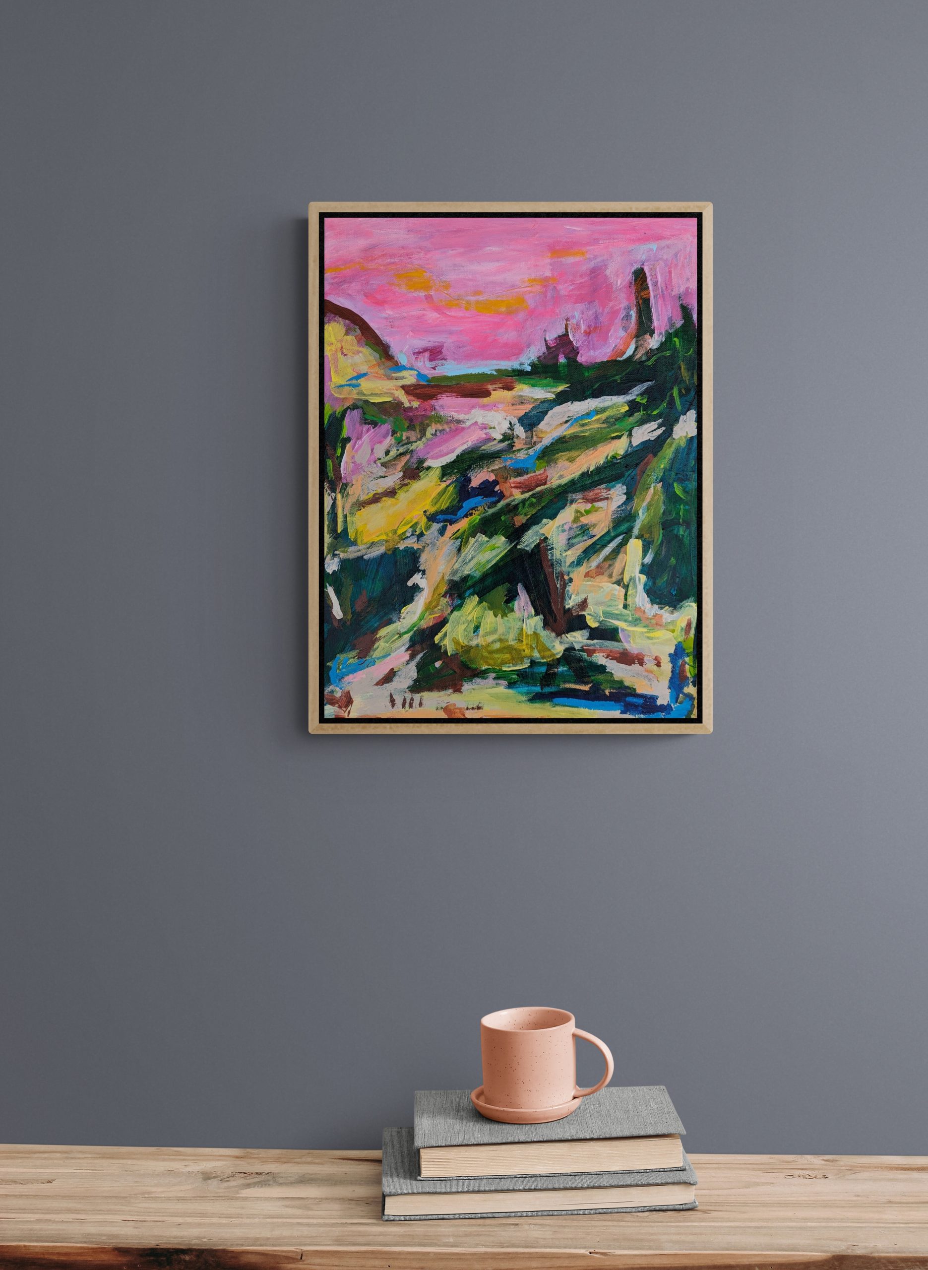 Old Wooden Bench With Books And Coffee Cup (1)