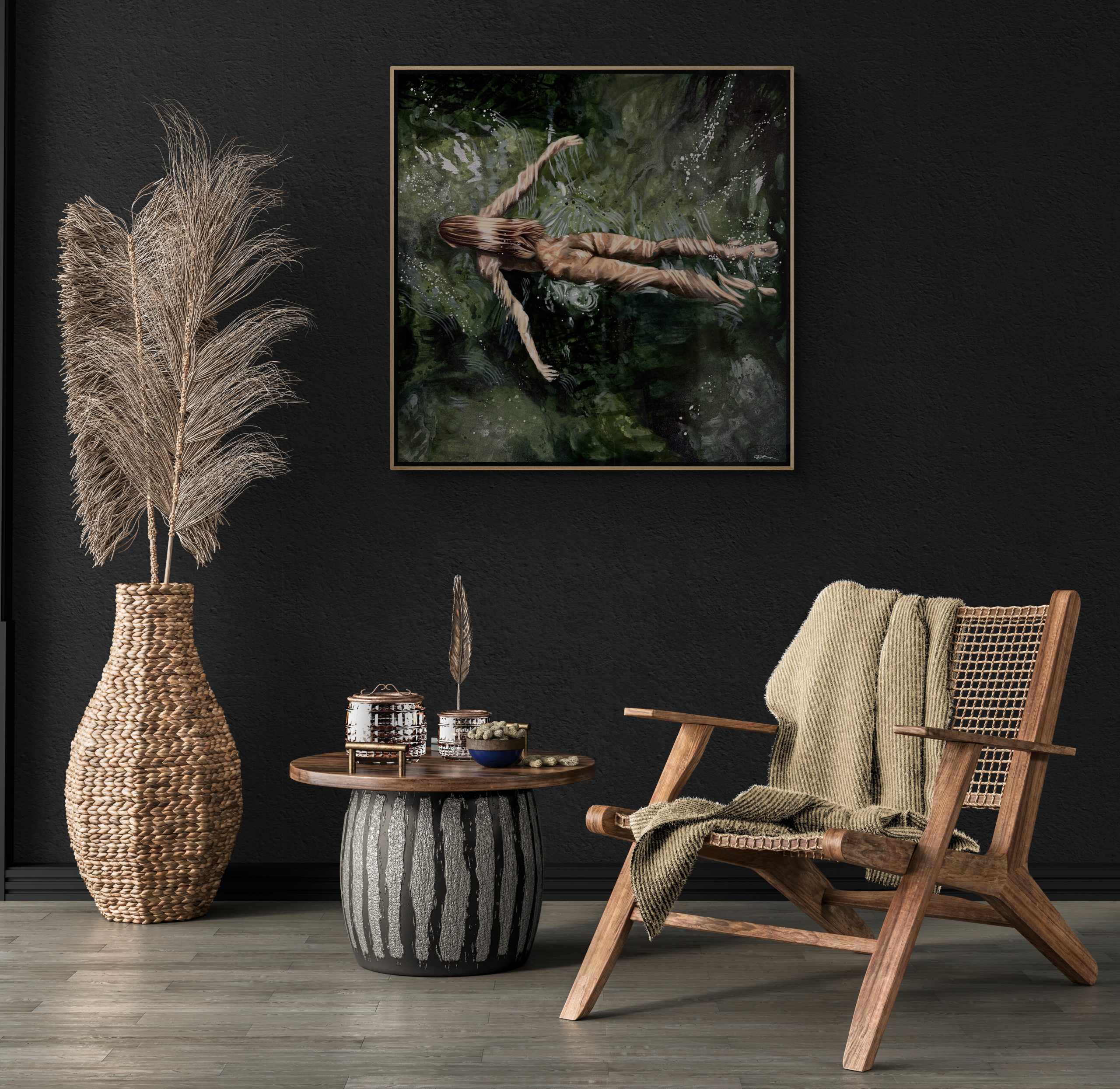 Suspended Light On Wall 1