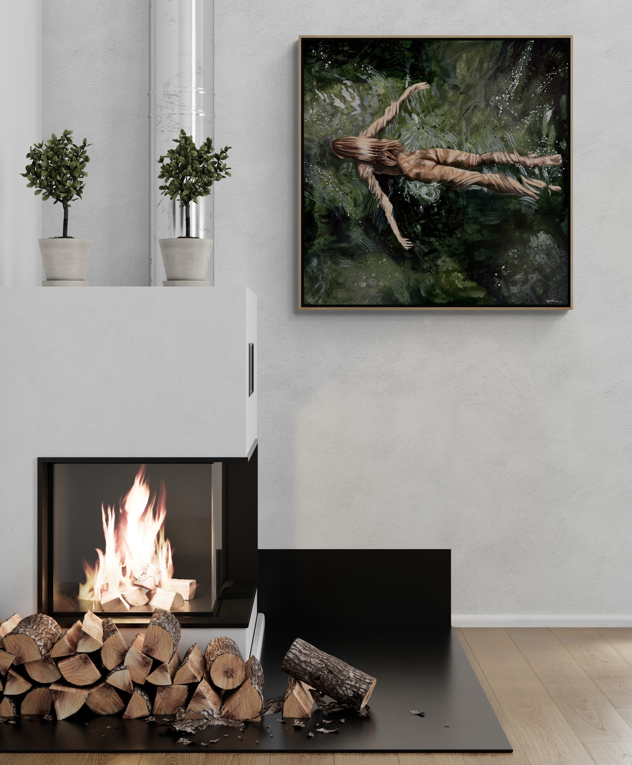 Suspended Light On Wall 2