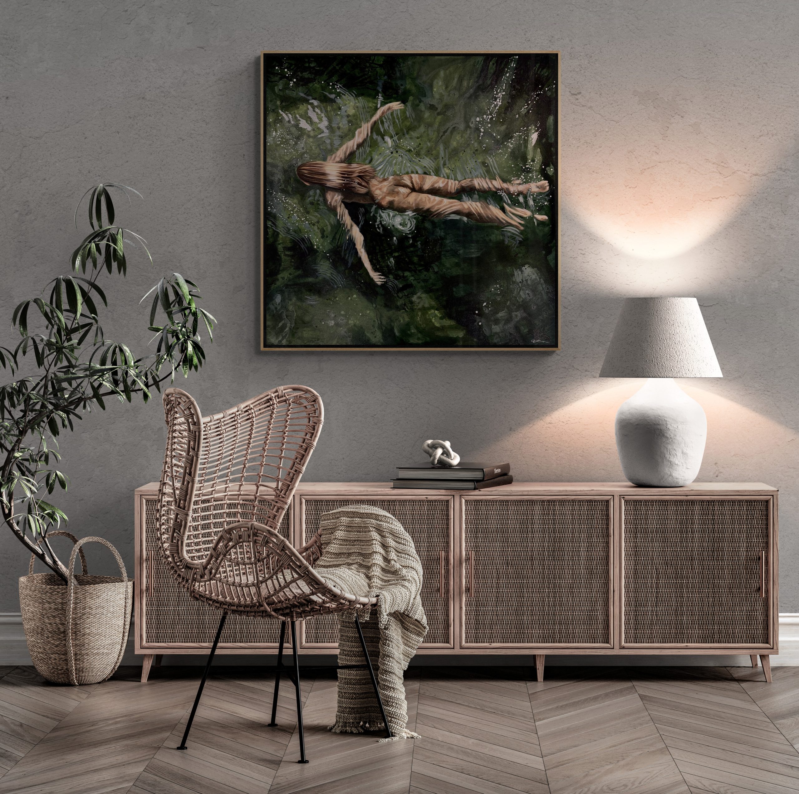 Suspended Light On Wall 3