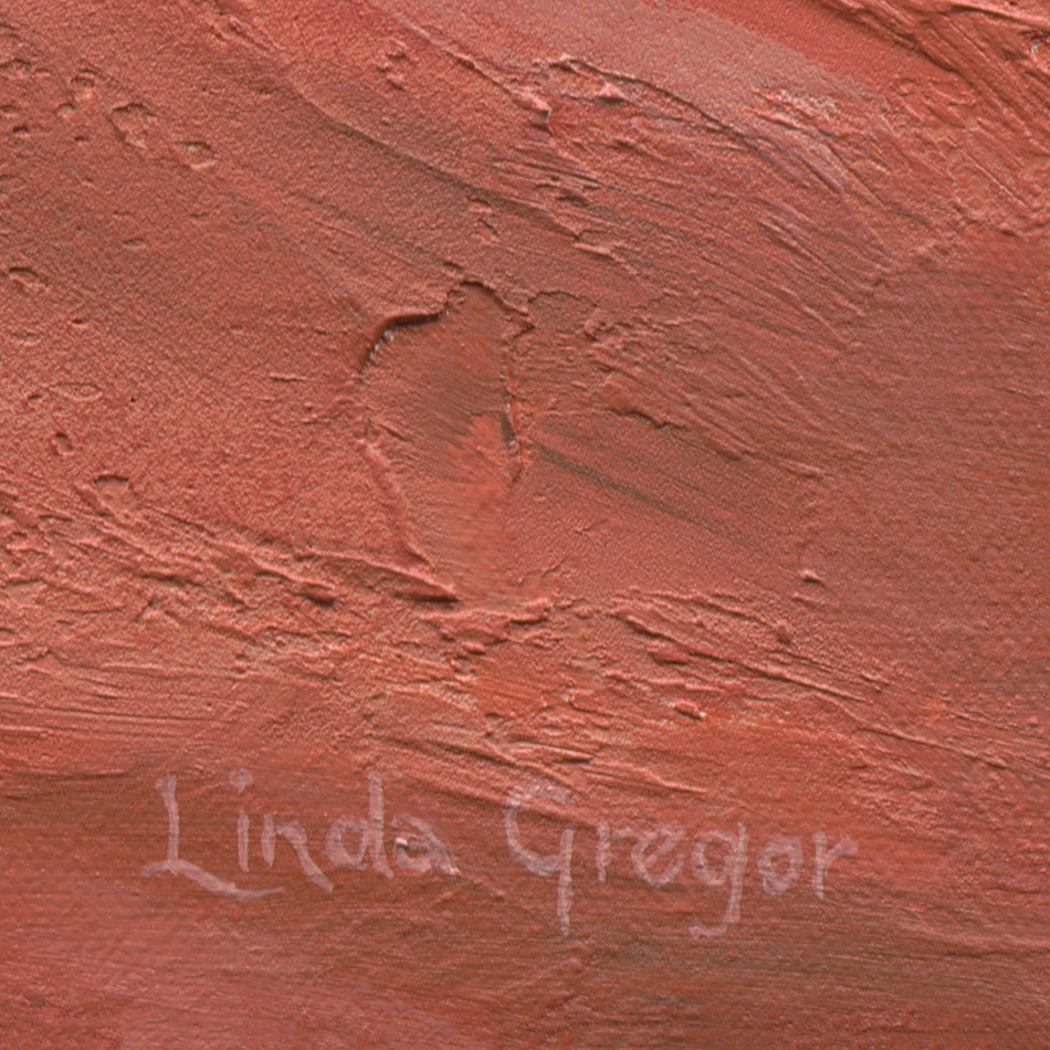 Linda Gregor Break In The Storm, Anmatyerr Country Acrylic Signature