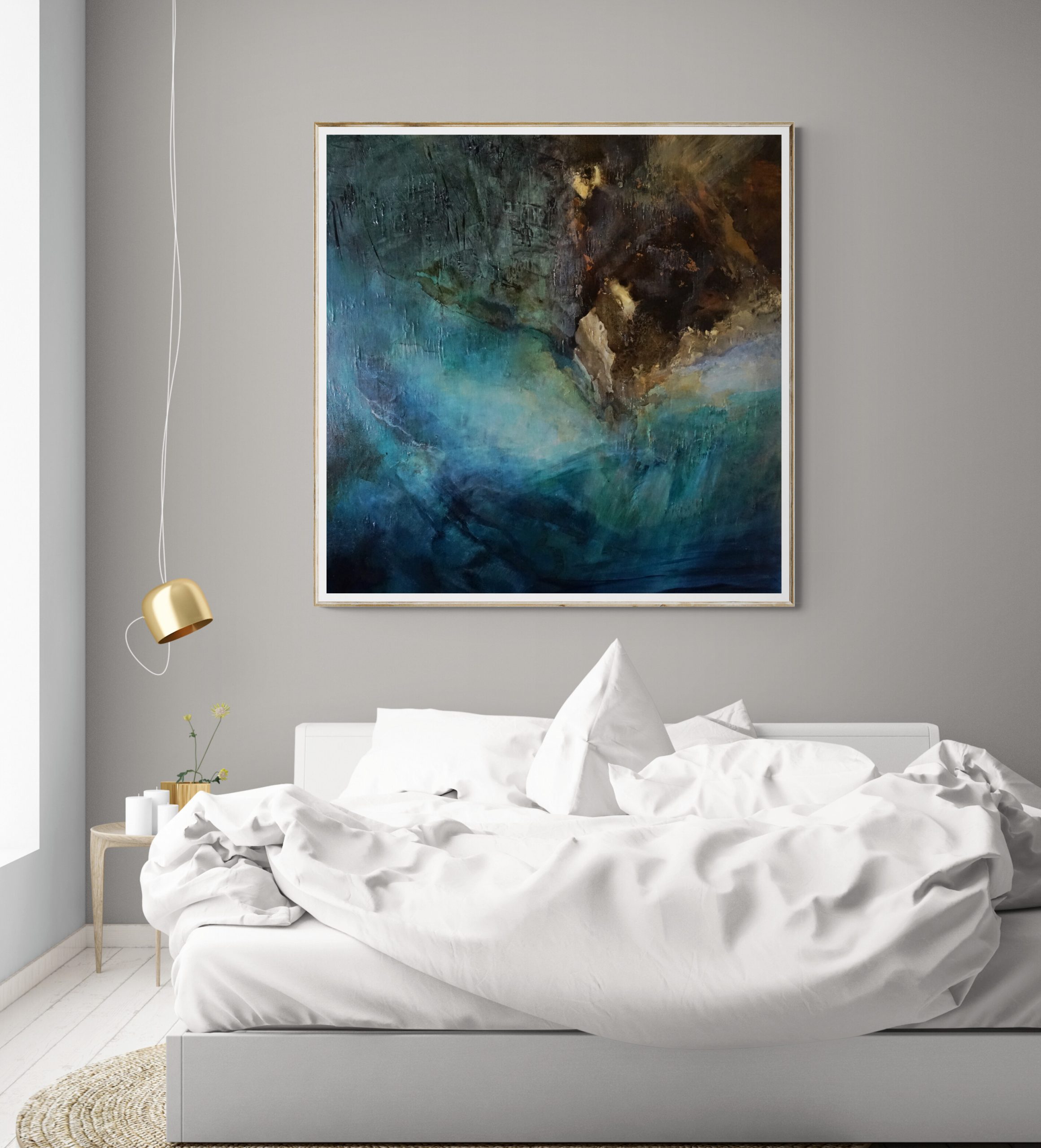 Canvy Tidal Blues Modern Bedroom Flooded In Natural Light