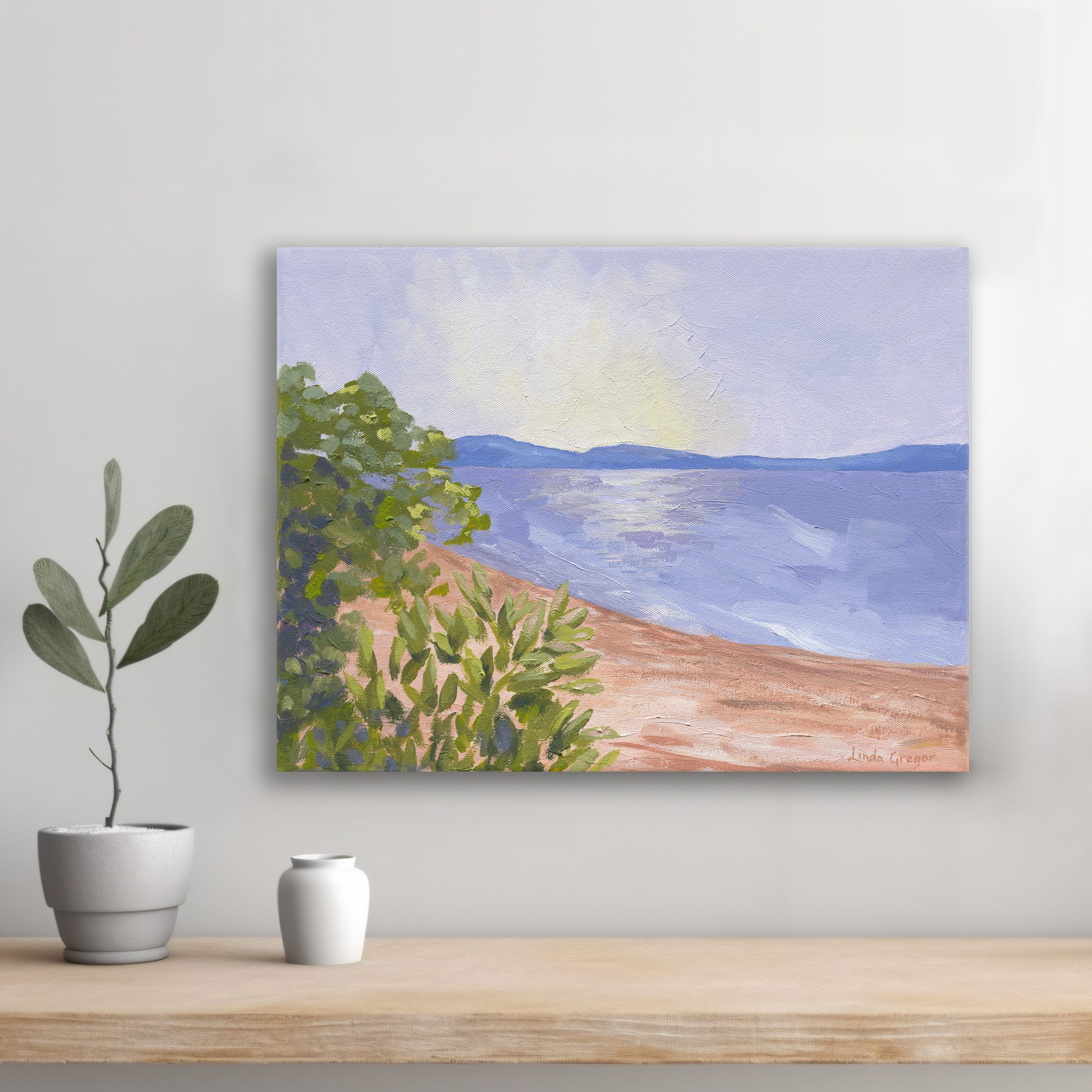 Linda Gregor Australian Artist Peaceful Afternoon Acrylic Interior No Frame