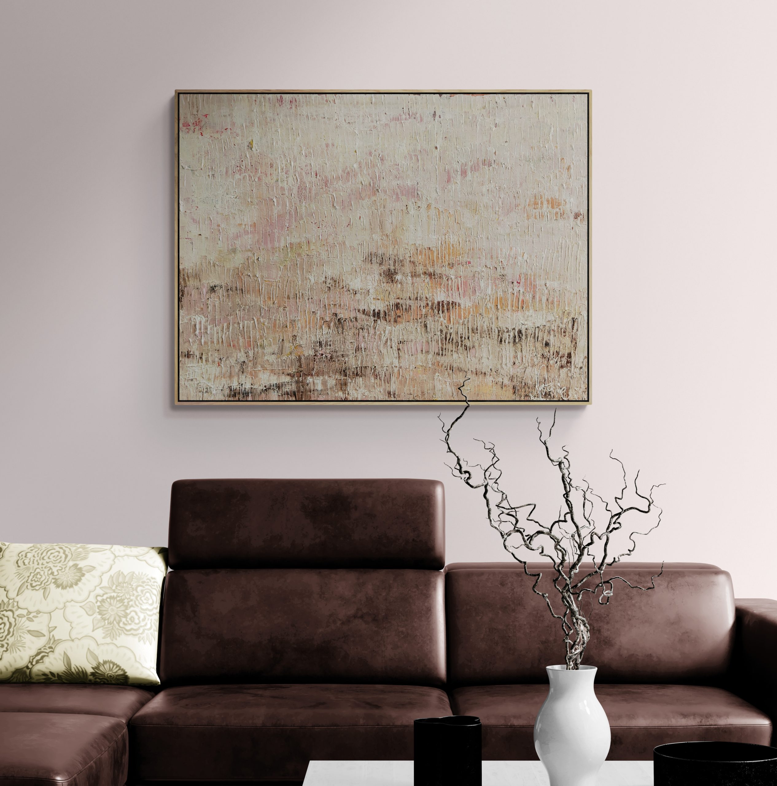 Living Room With Fancy Leather Sofa (2)