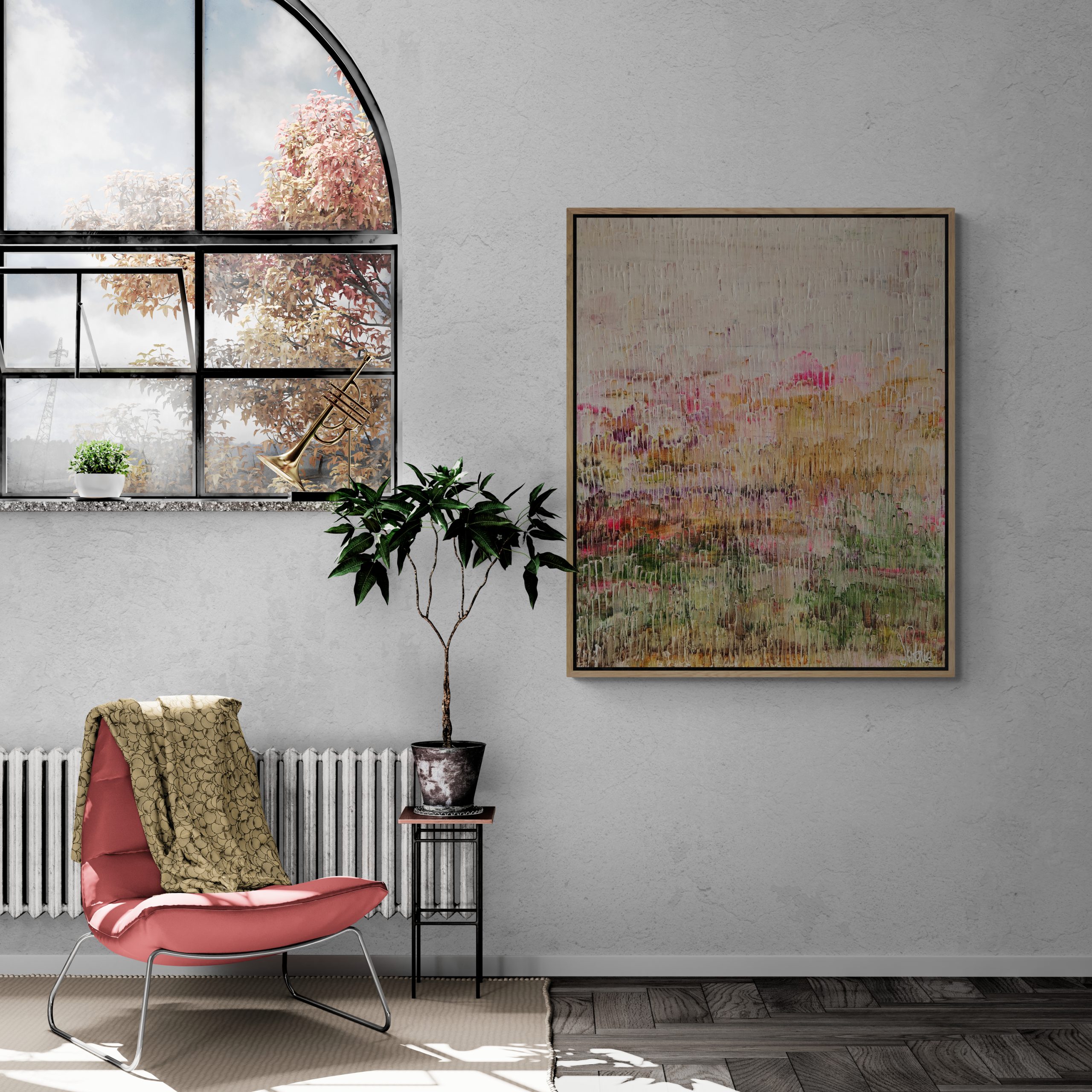 Lounge With Arched Window