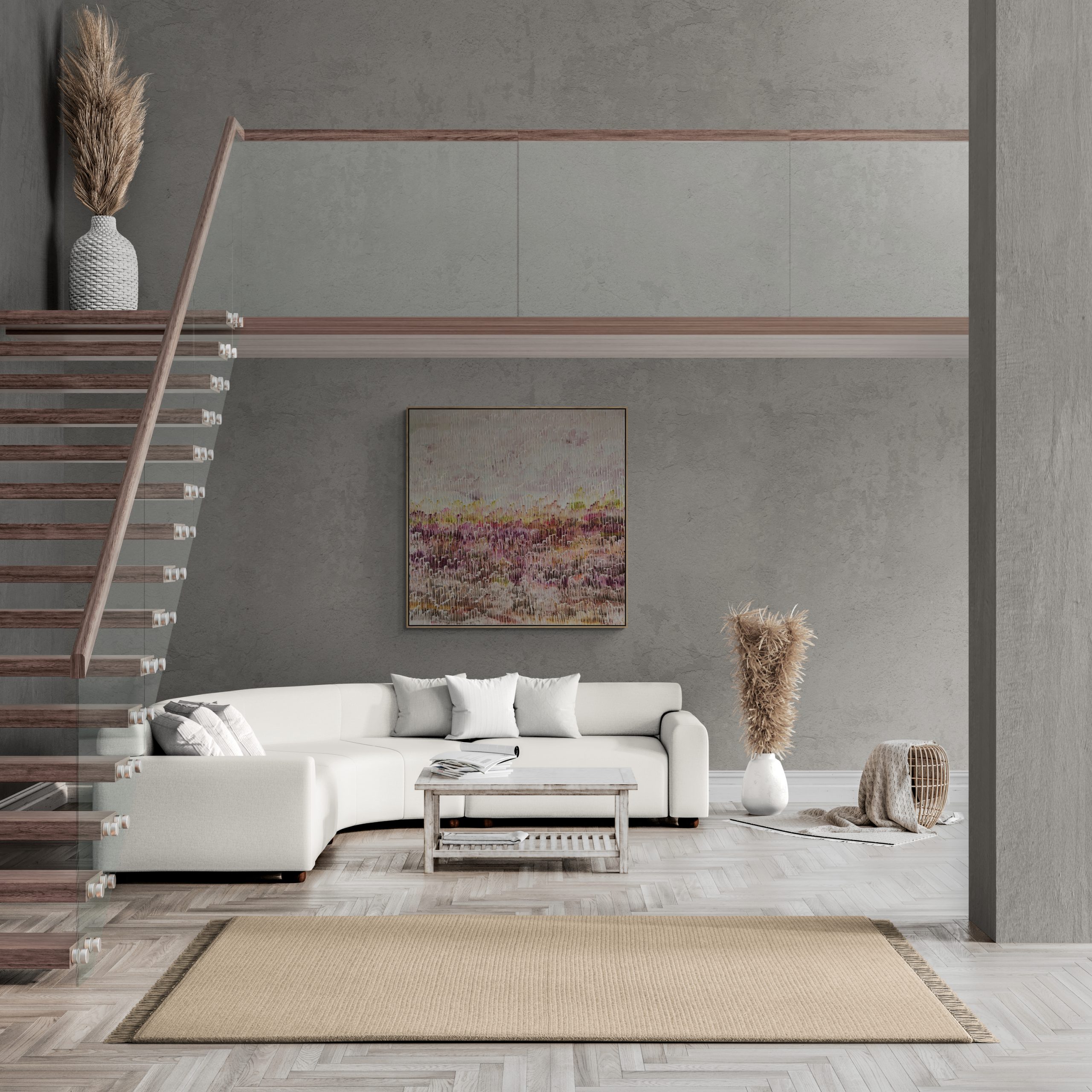 Large Open Living Room With Staircase (2)