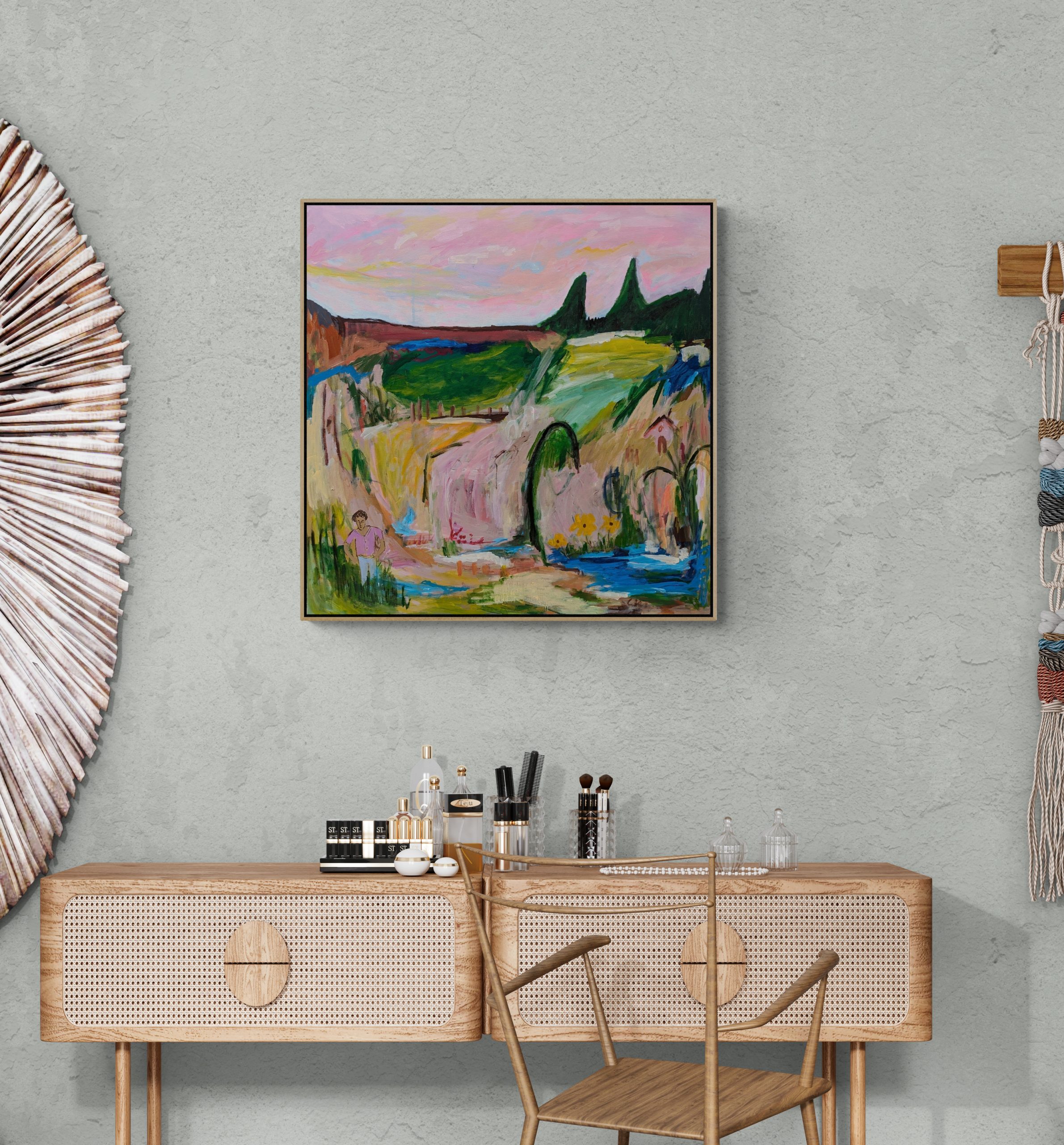 Bohemian Style Room With Vanity Table