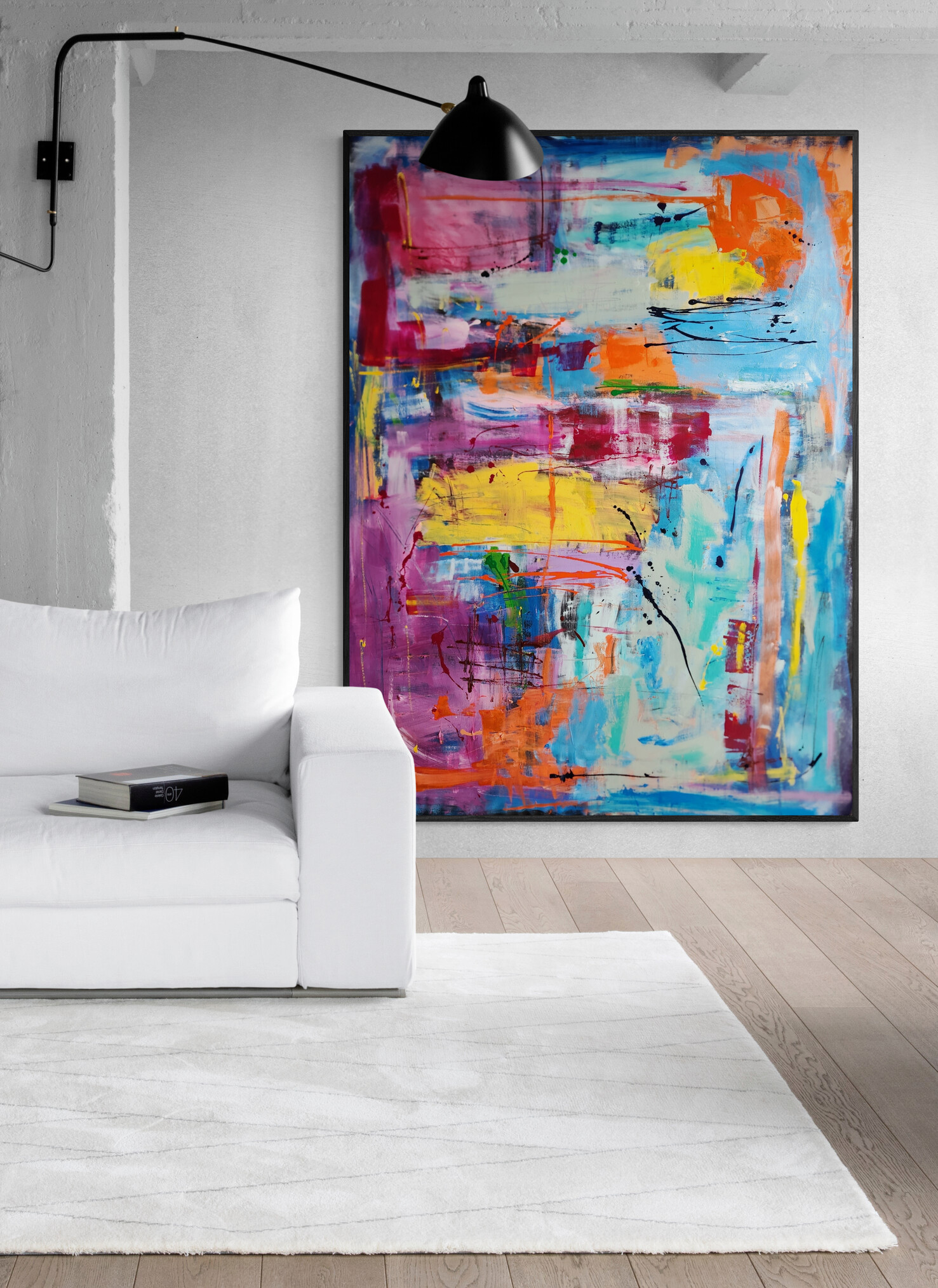 Industrial Style Living Room With Comfy Sofa (2) 2