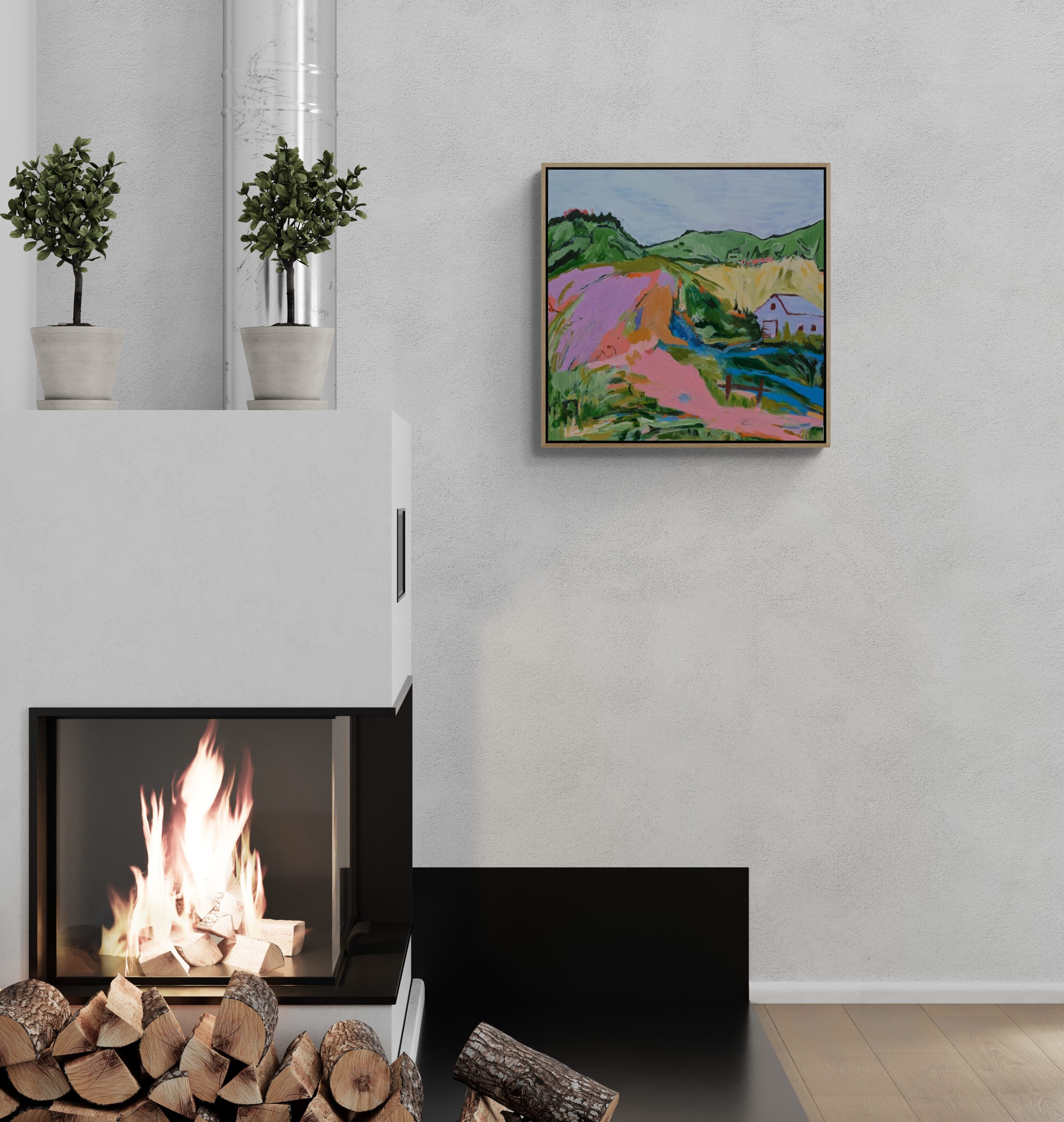 Living Room With Modern Fireplace (1)