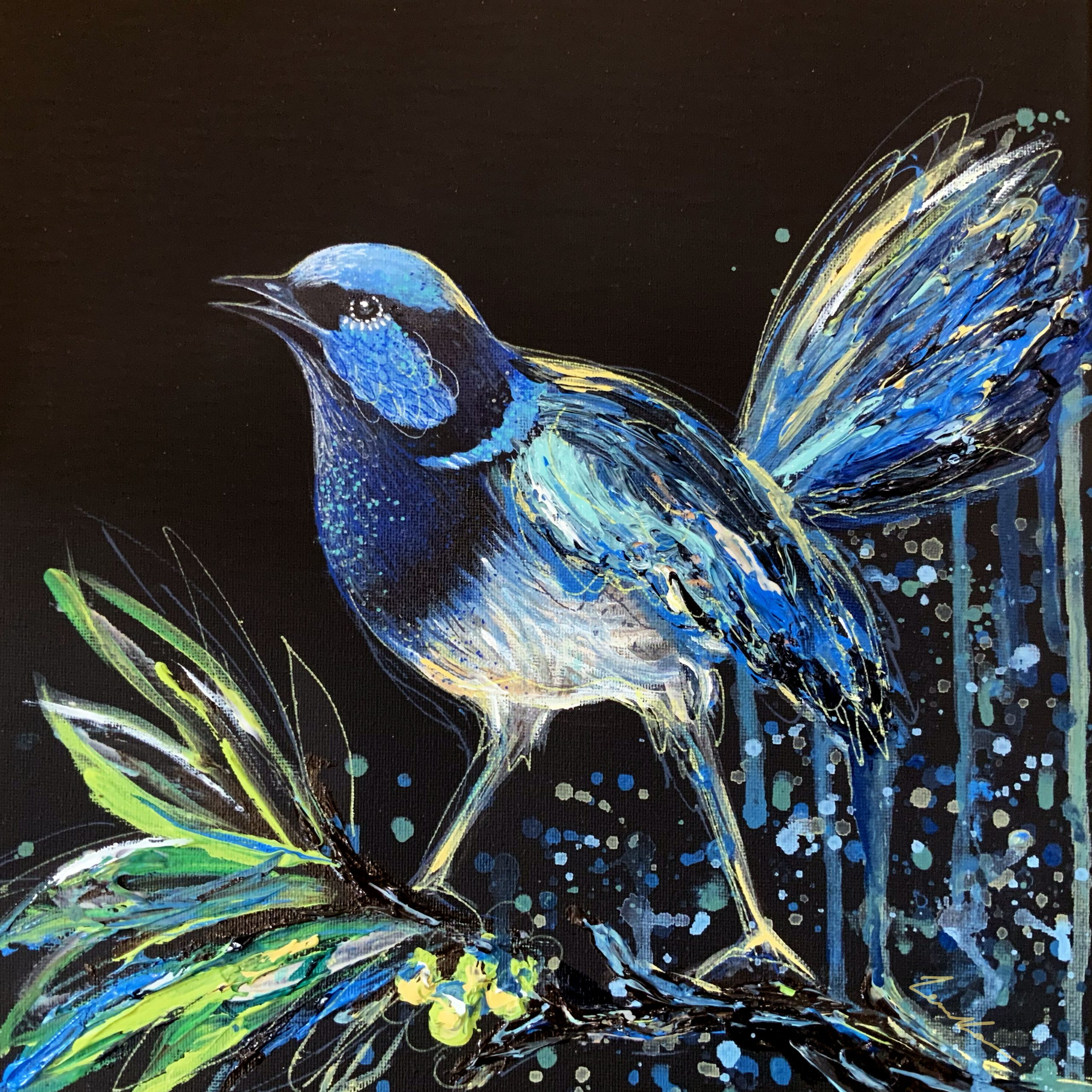 Kae Leni Song Of The Fairy Wren 30x30cm