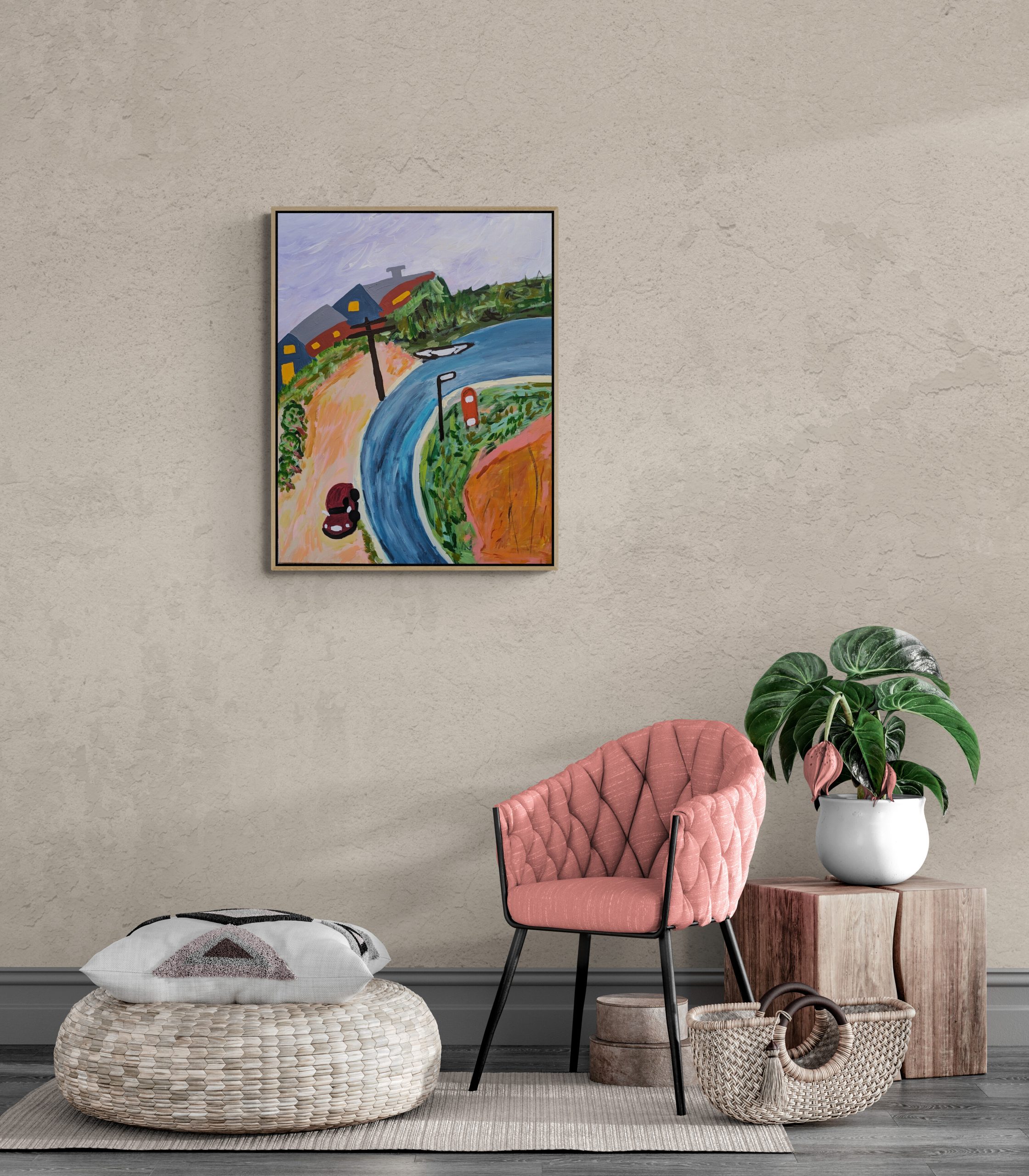 Bright Bohemian Living Room (10)