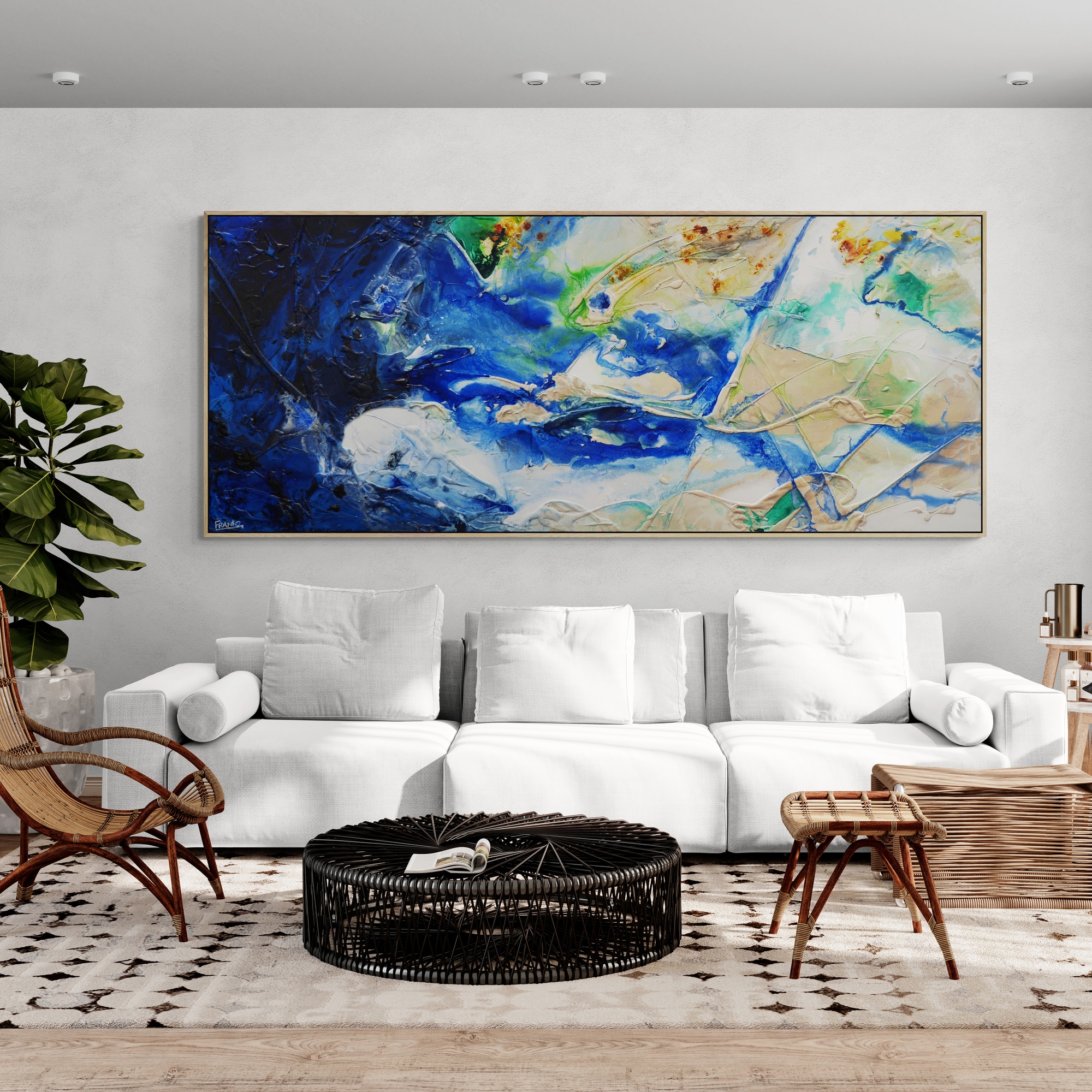 Bright Boho Style Living Room (4)