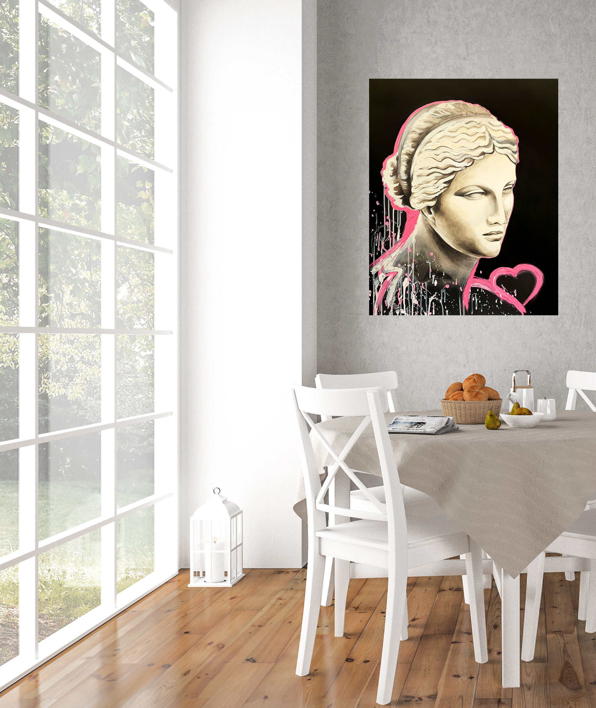 Sydney Artist Leni Kae Aphrodite Goddess Of Love 76x61 Interior Design Dining Room