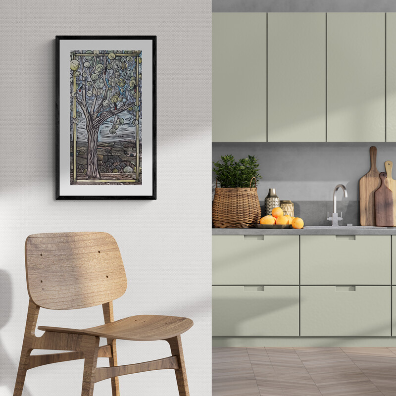 Wooden Chair Next To Kitchen (2)