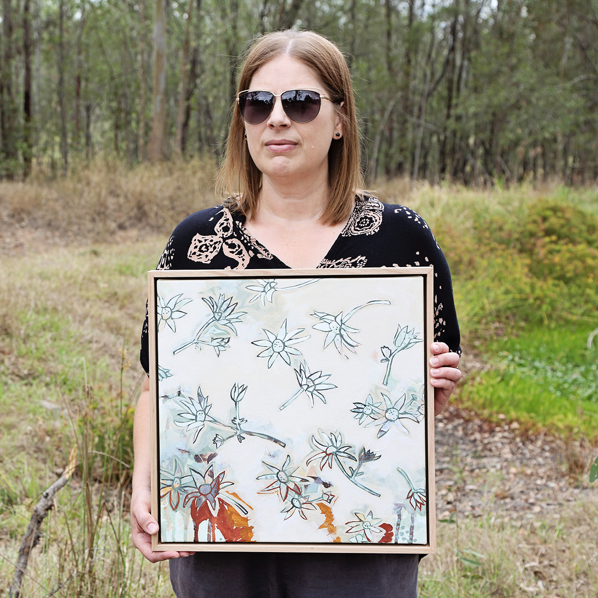 Lr 017 Flannel Flower Song Smith & Brooks Art Art For Interior Deisgners Melbourne Native Plants Ready To Hang Artwork